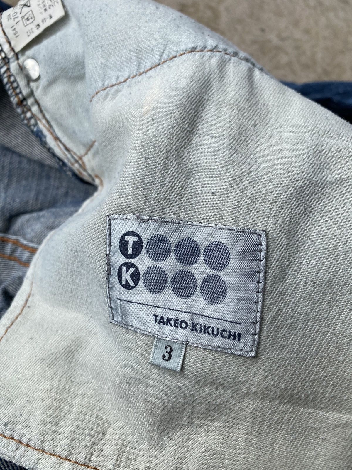Blue Blue Japan 💥RARE💥 TAKEO KIKUCHI Sashiko Thread x Hybrid Floral Denim Size US 32 / EU 48 - 10 Thumbnail