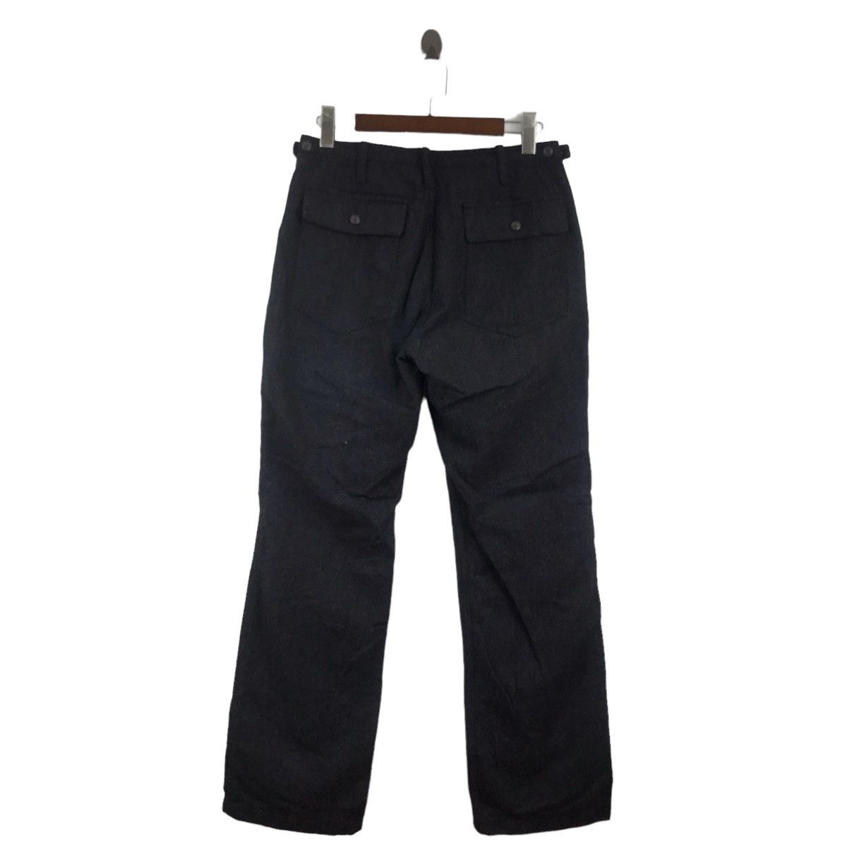 Vintage BACK NUMBER Japan Black StraightCut Wool Trousers CasualPant Size US 32 / EU 48 - 7 Thumbnail