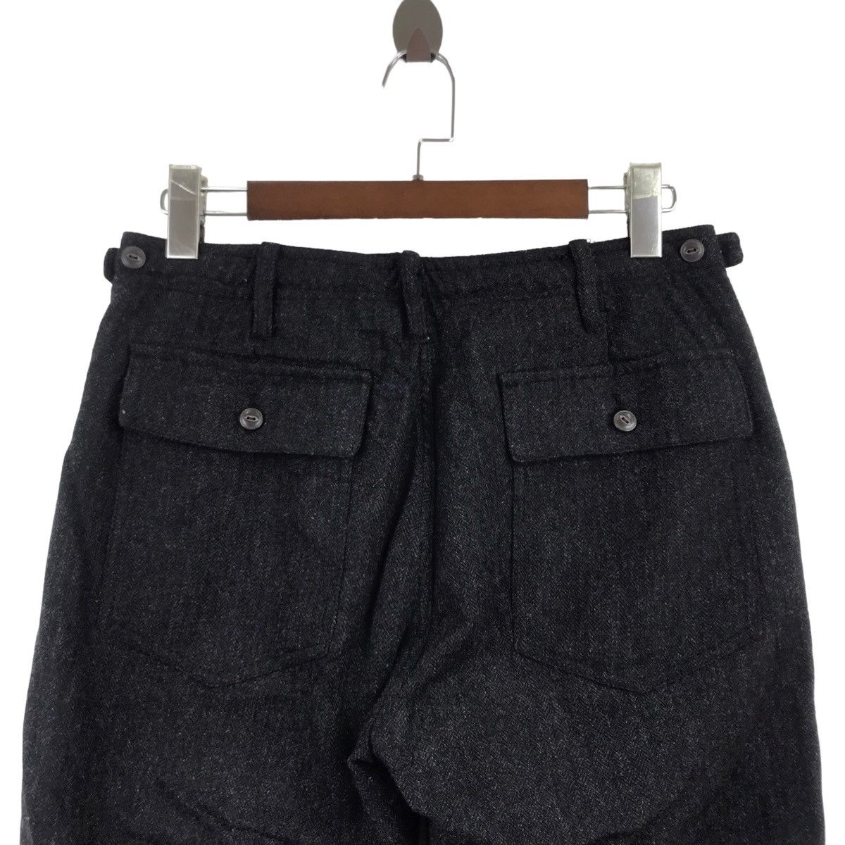 Vintage BACK NUMBER Japan Black StraightCut Wool Trousers CasualPant Size US 32 / EU 48 - 8 Thumbnail