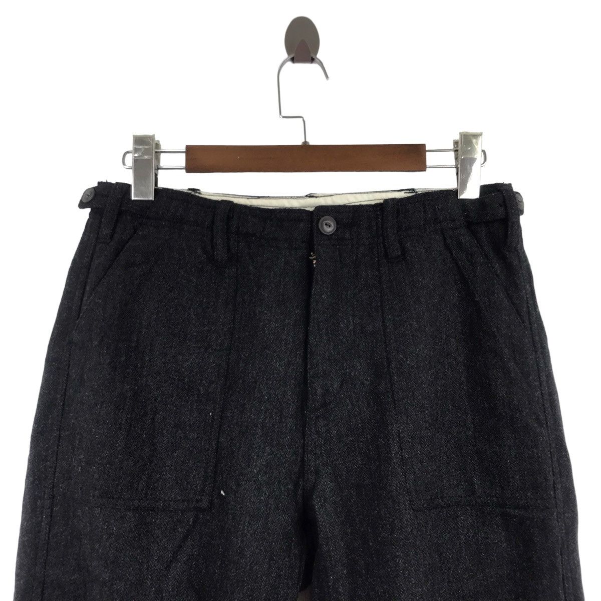 Vintage BACK NUMBER Japan Black StraightCut Wool Trousers CasualPant Size US 32 / EU 48 - 2 Thumbnail