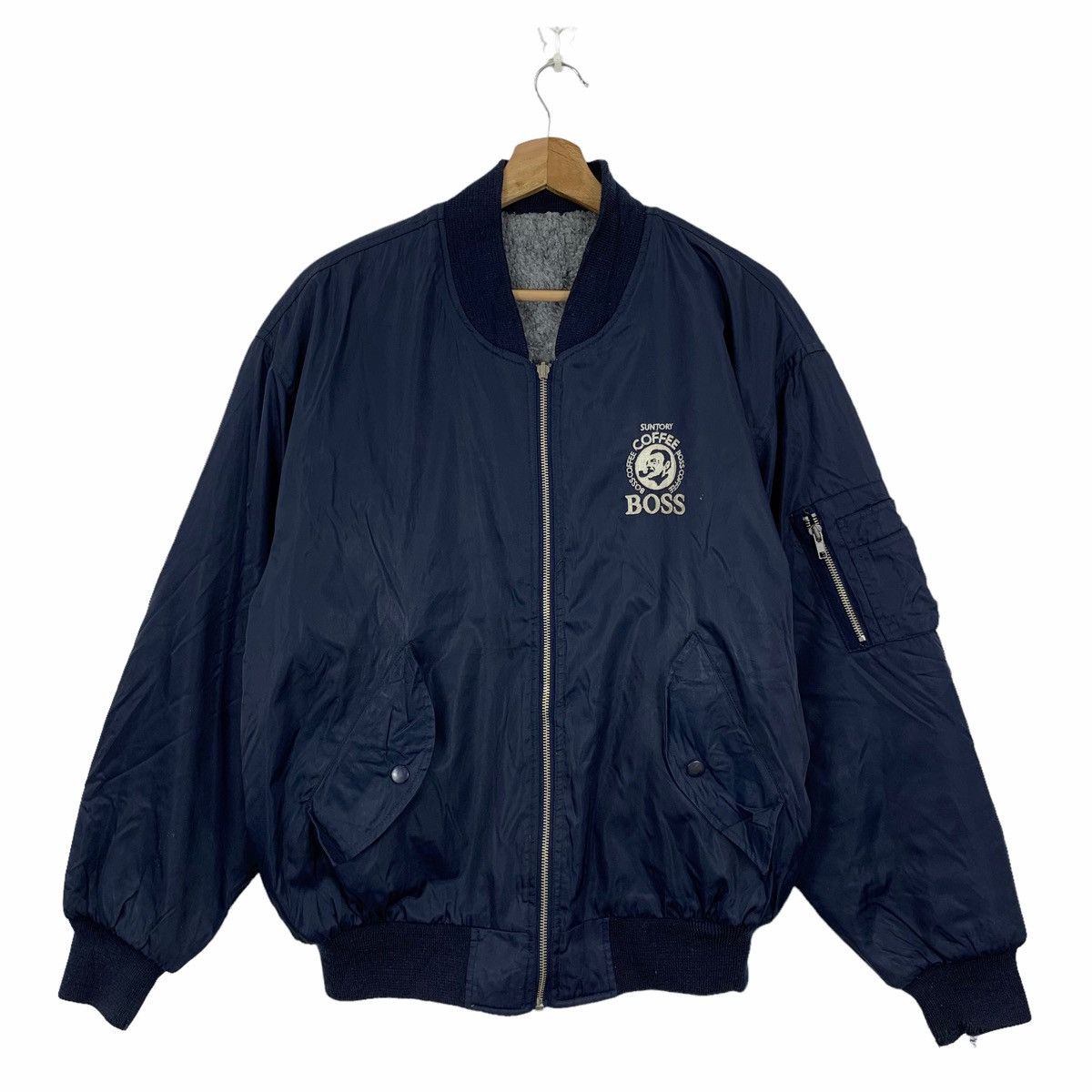 サントリー BOSS COFFEE MA-1 ボスジャン 懸賞品 ネイビー