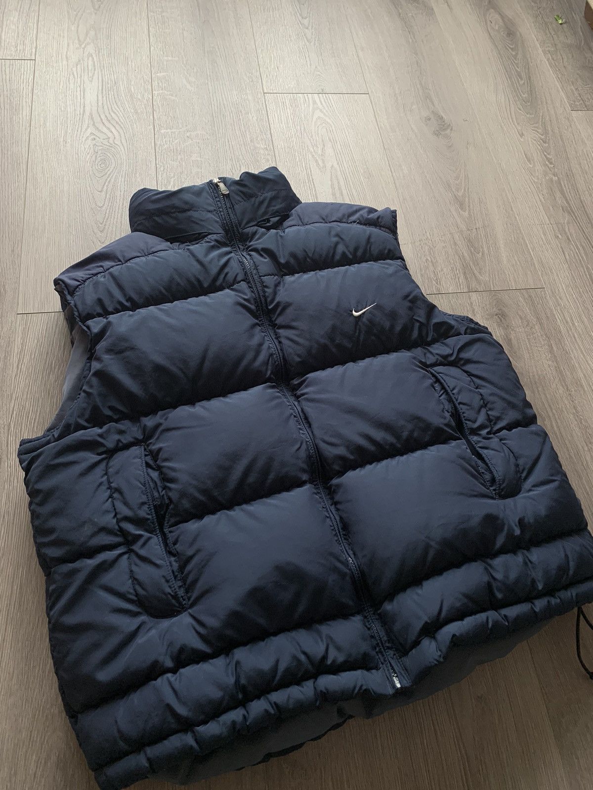 Nike Vintage Nike 90's Swoosh Puffer Vest Y2K/YKK Size US L / EU 52-54 / 3 - 3 Thumbnail