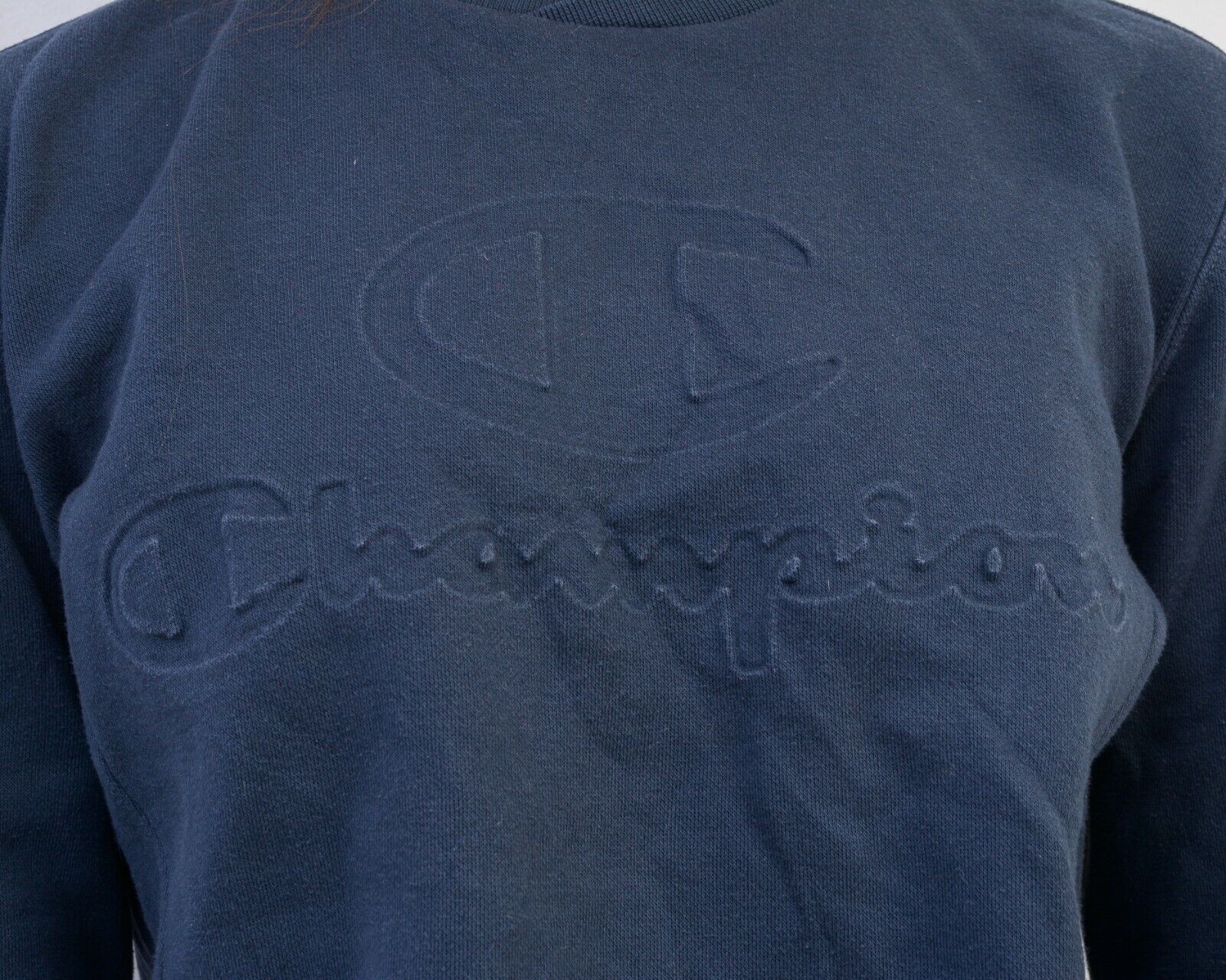 Champion × Vintage Jumper Sweatshirt Pullover Dark Grey Soft Lining Casual Size S / US 4 / IT 40 - 4 Thumbnail