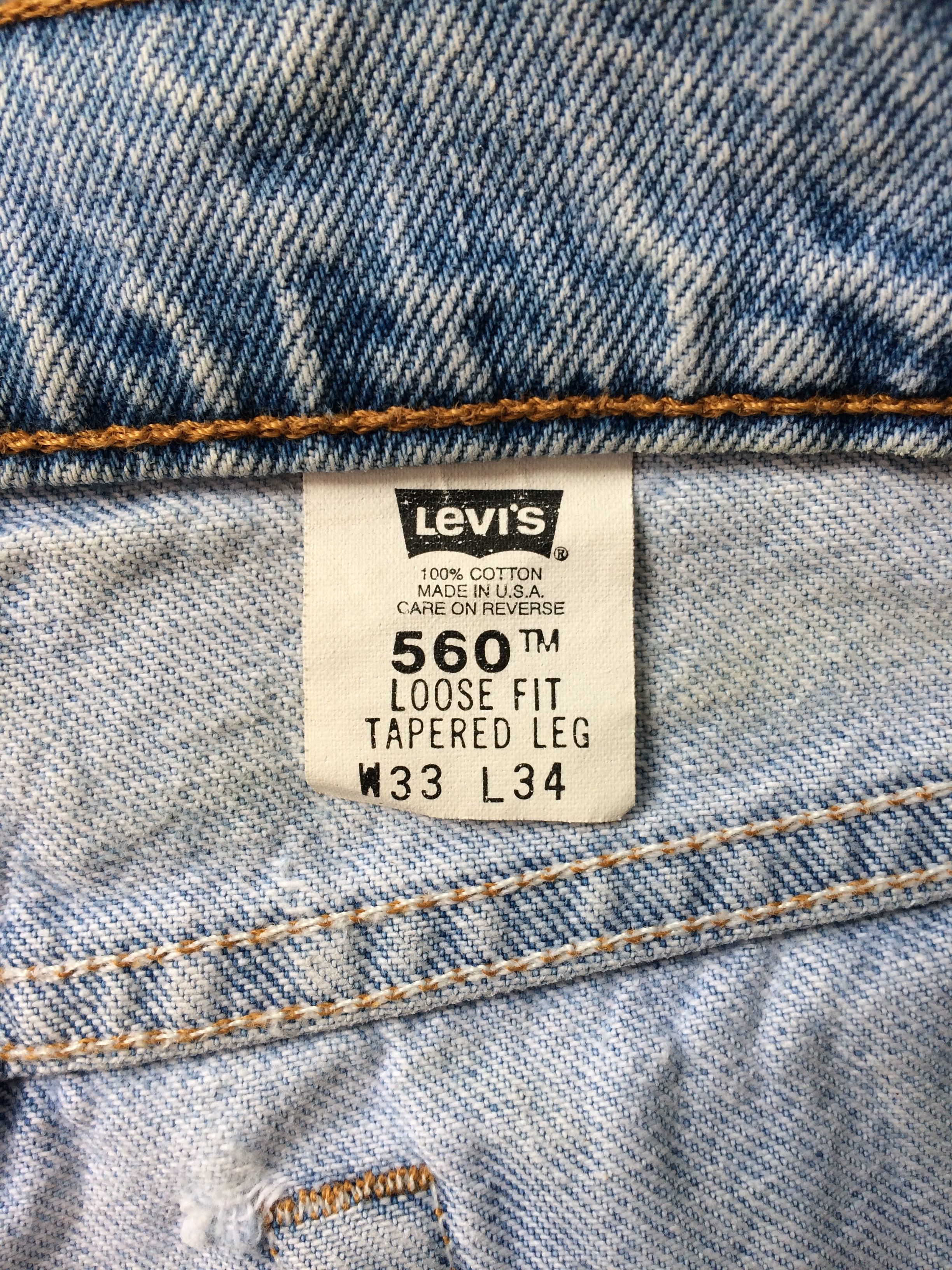 Levi's Levis 560 Light Wash Tall Jeans #B-1138 Size US 32 / EU 48 - 11 Thumbnail
