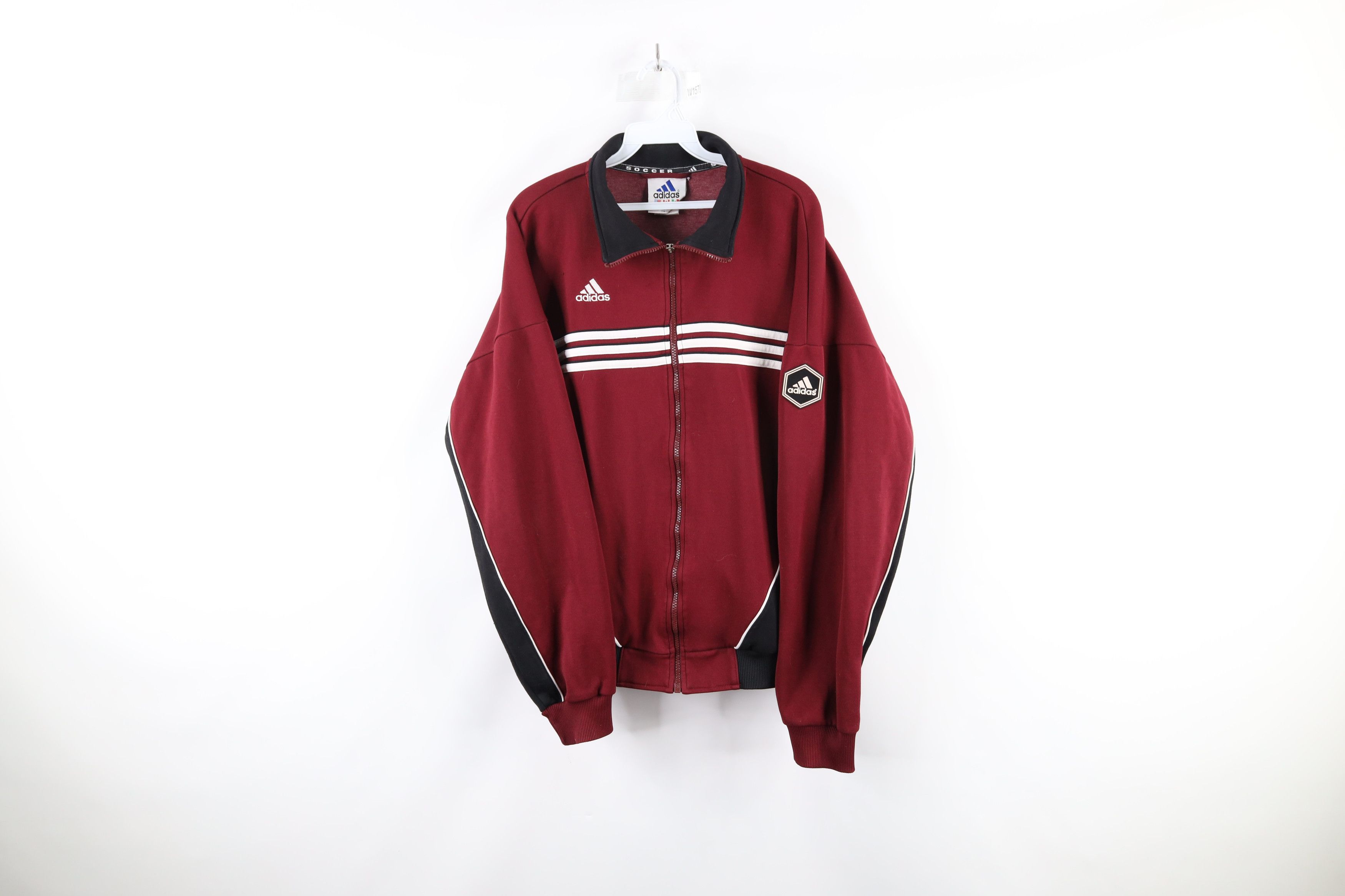 Adidas Vintage Adidas Spell Out Striped Soccer Warm Up Jacket Size US L / EU 52-54 / 3 - 1 Preview