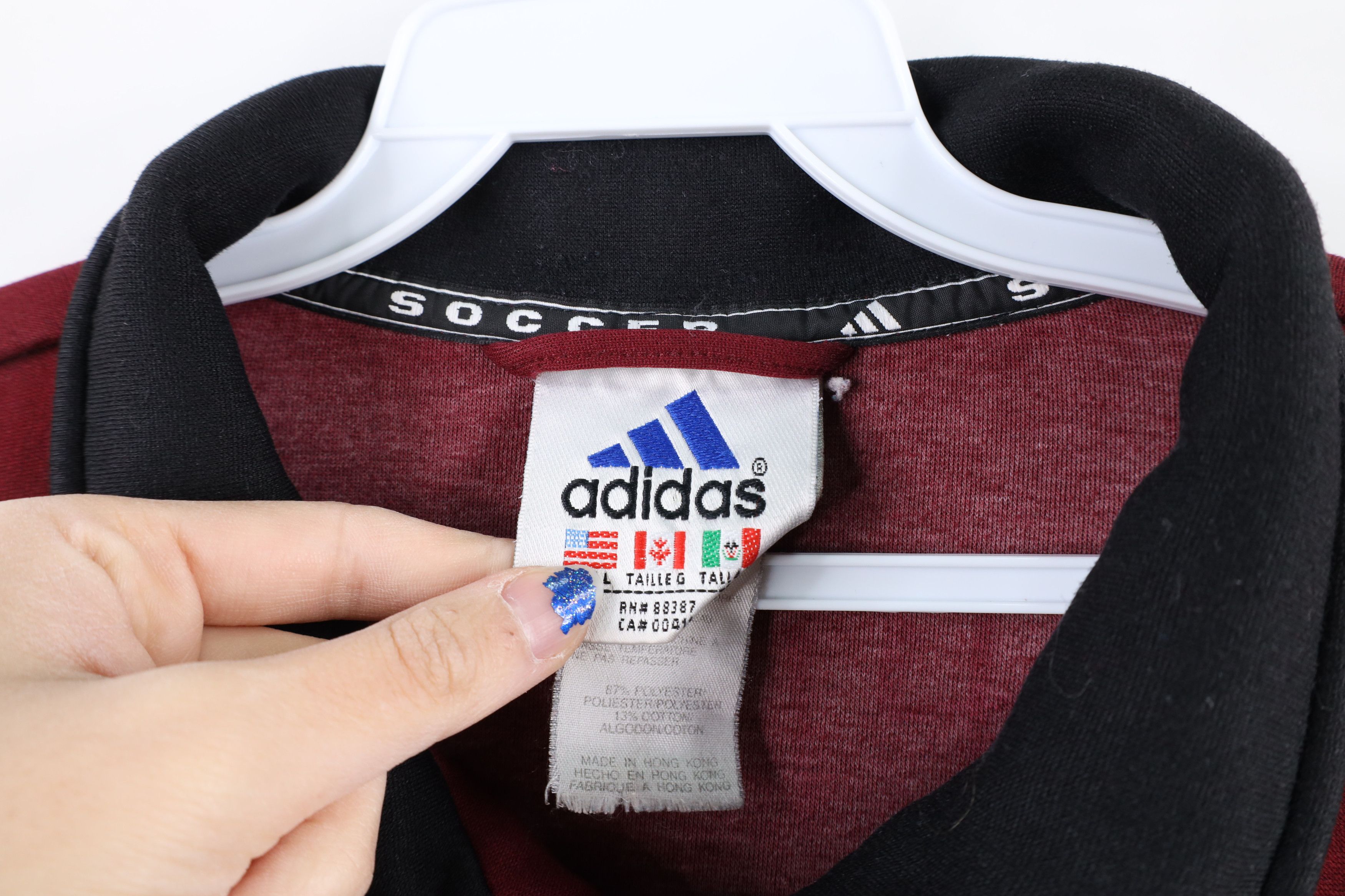 Adidas Vintage Adidas Spell Out Striped Soccer Warm Up Jacket Size US L / EU 52-54 / 3 - 7 Thumbnail