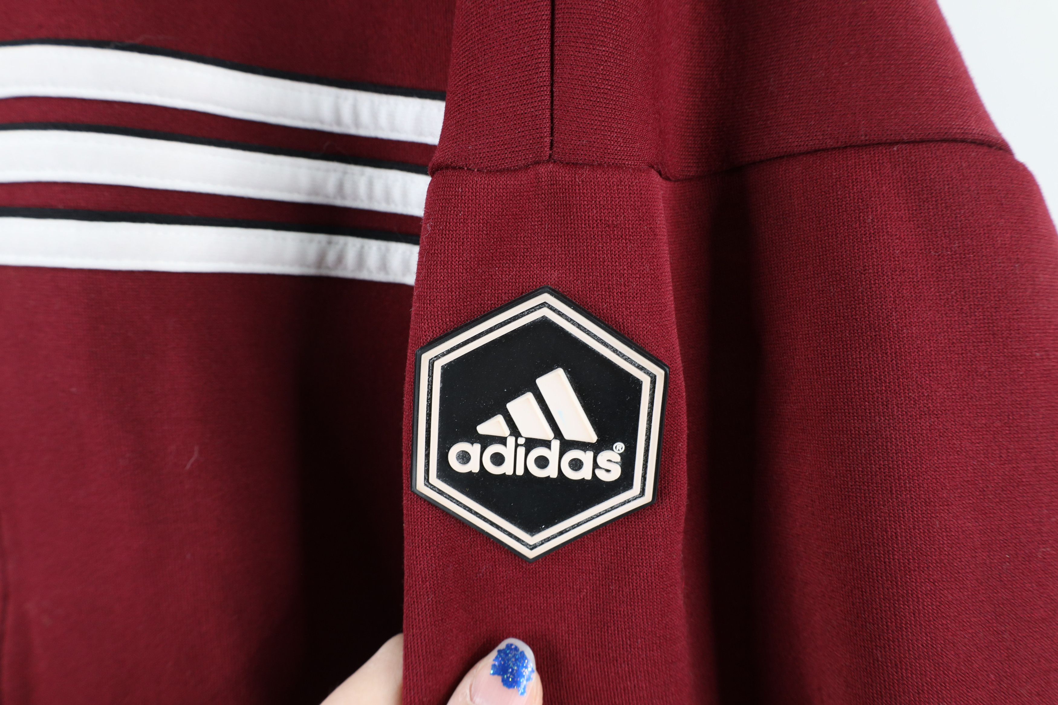 Adidas Vintage Adidas Spell Out Striped Soccer Warm Up Jacket Size US L / EU 52-54 / 3 - 4 Thumbnail