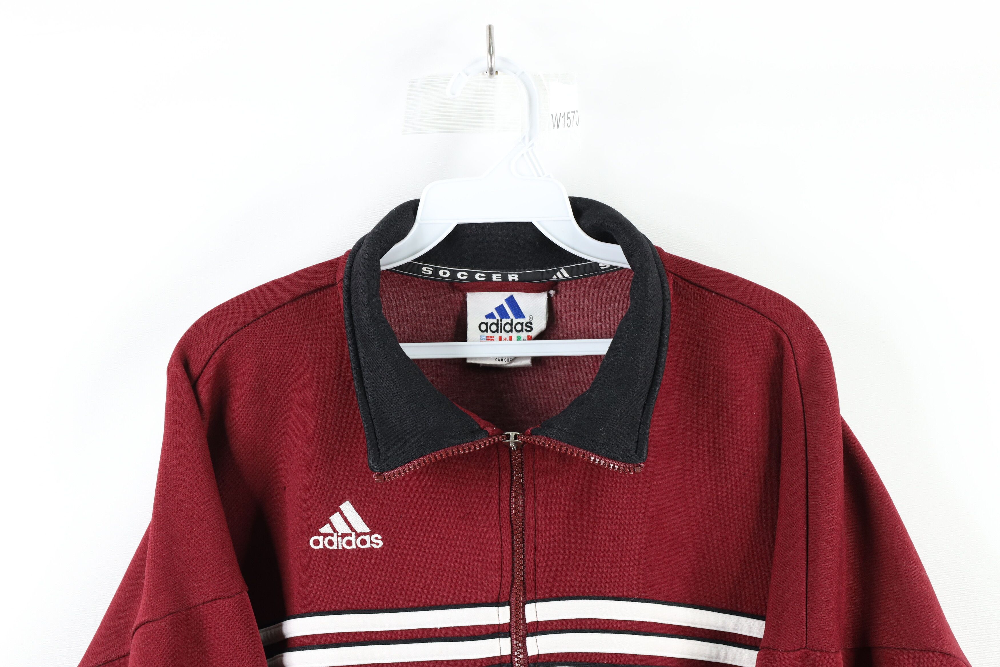 Adidas Vintage Adidas Spell Out Striped Soccer Warm Up Jacket Size US L / EU 52-54 / 3 - 2 Preview