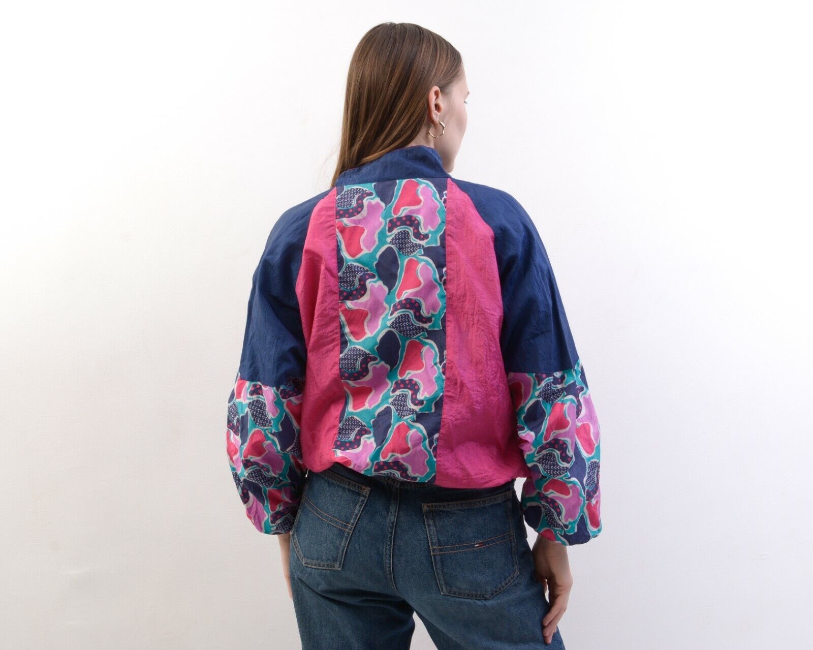 Other × Vintage Jumper Jacket Pink Sports Bomber Zip Up Windbreaker Pattern Size L / US 10 / IT 46 - 4 Thumbnail
