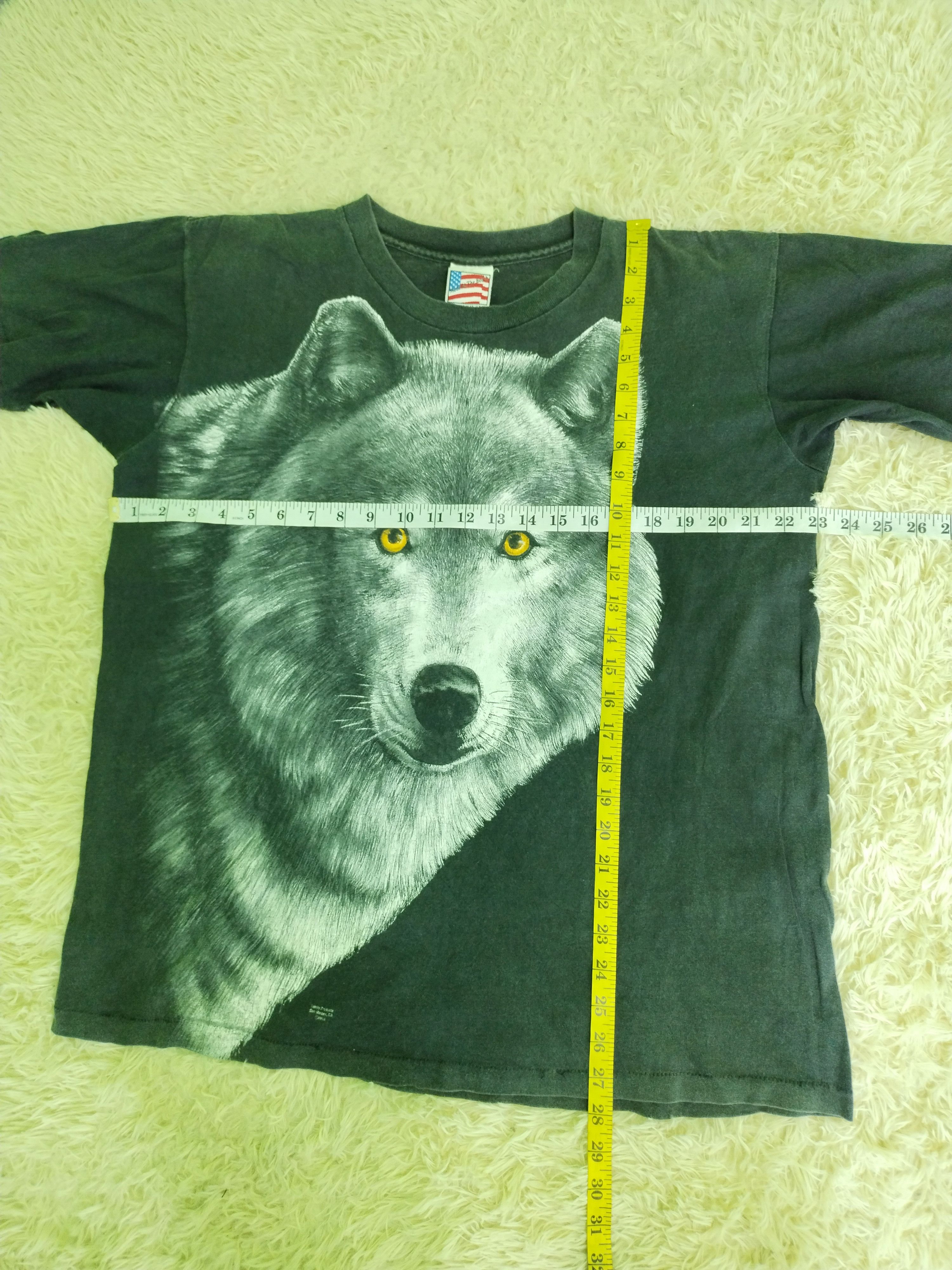 Vintage Vintage 90s Wolf Wild Animal Life Inspire Big Graphic Tee Size US L / EU 52-54 / 3 - 13 Thumbnail