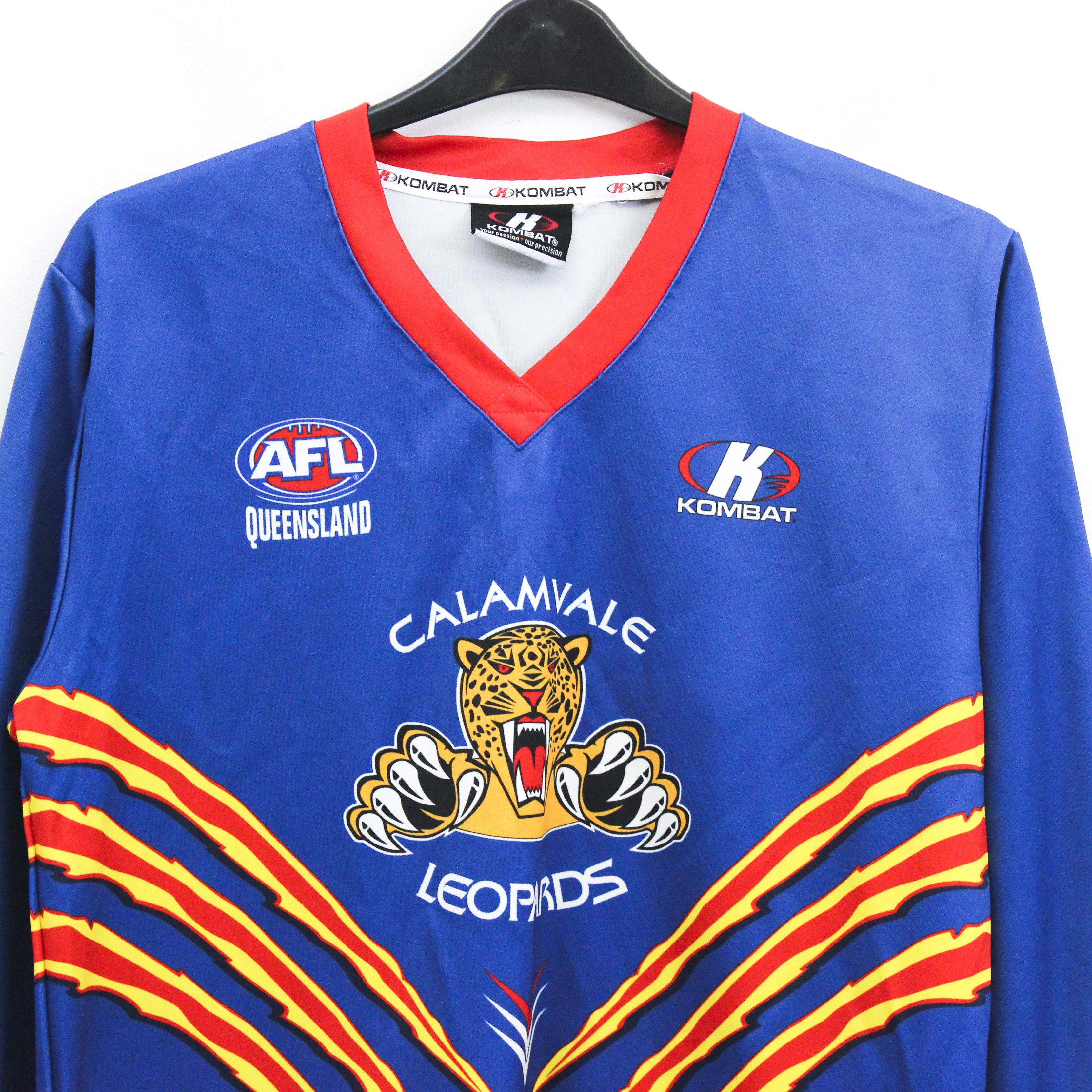 Vintage Kombat AFL Queensland Mens M Sweatshirt Jumper Pullover Blue Size US M / EU 48-50 / 2 - 2 Thumbnail