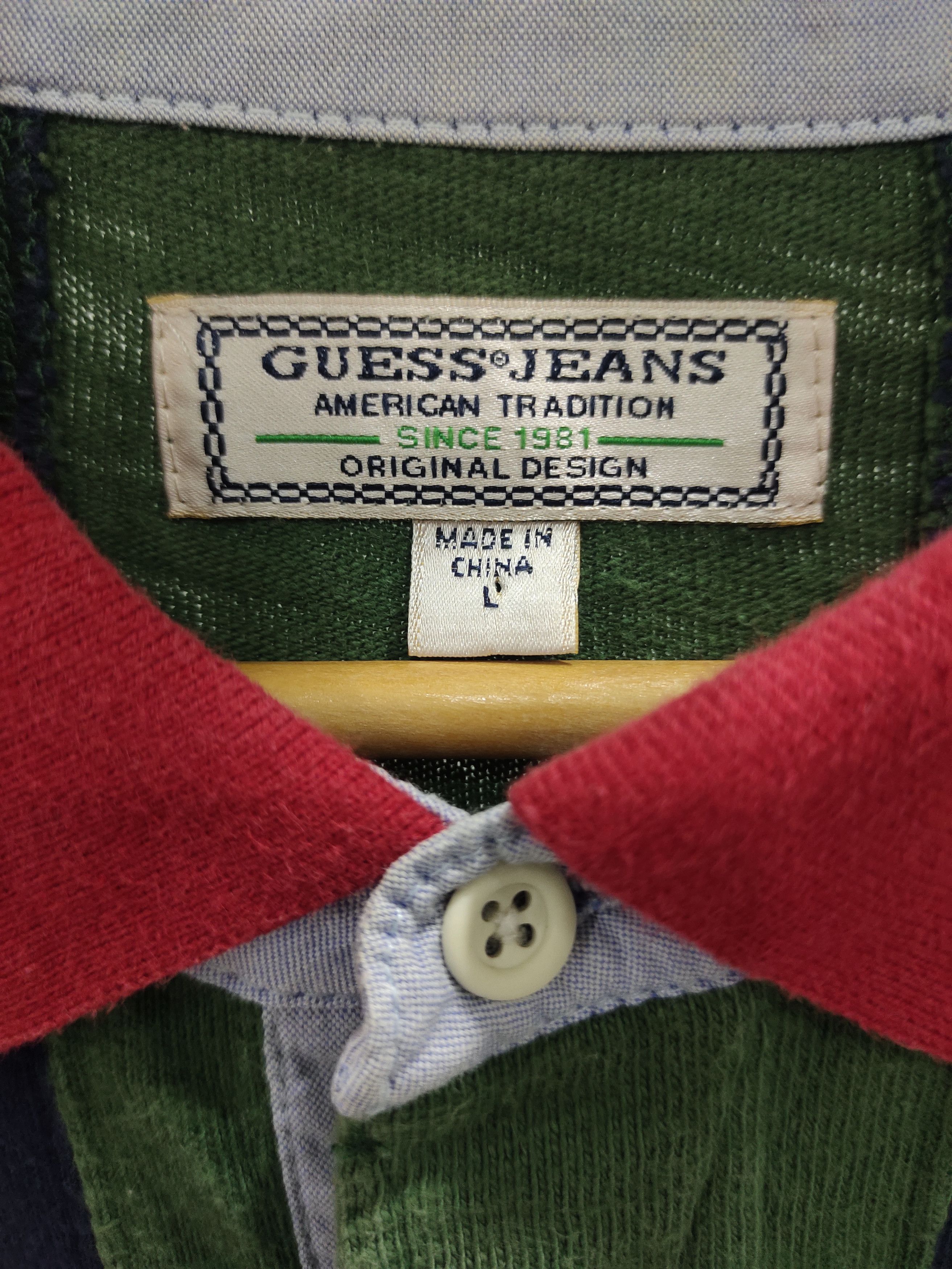Guess × Vintage Vintage Guess Jeans Polo Long Sleve Shirt Size US XL / EU 56 / 4 - 6 Thumbnail
