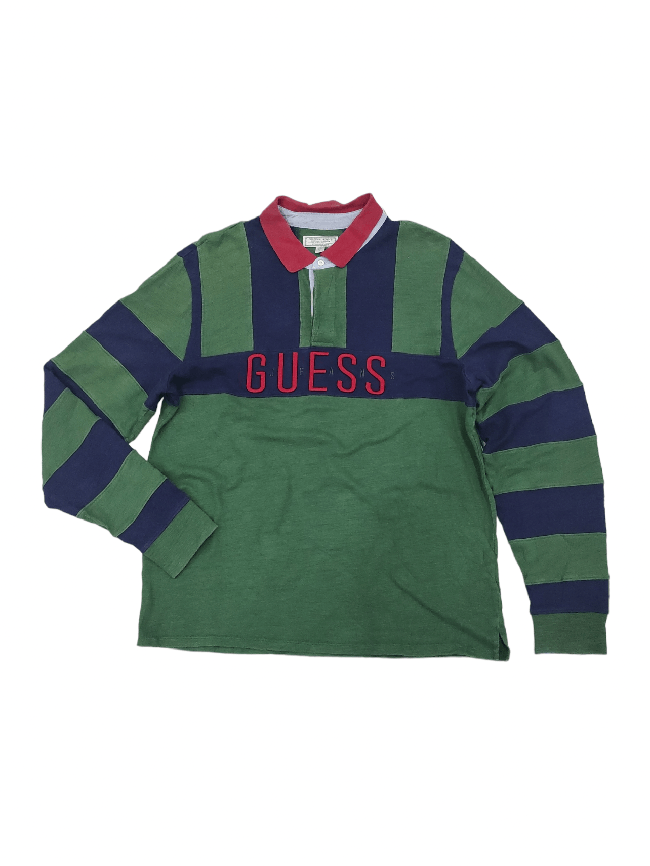 Guess × Vintage Vintage Guess Jeans Polo Long Sleve Shirt Size US XL / EU 56 / 4 - 1 Thumbnail