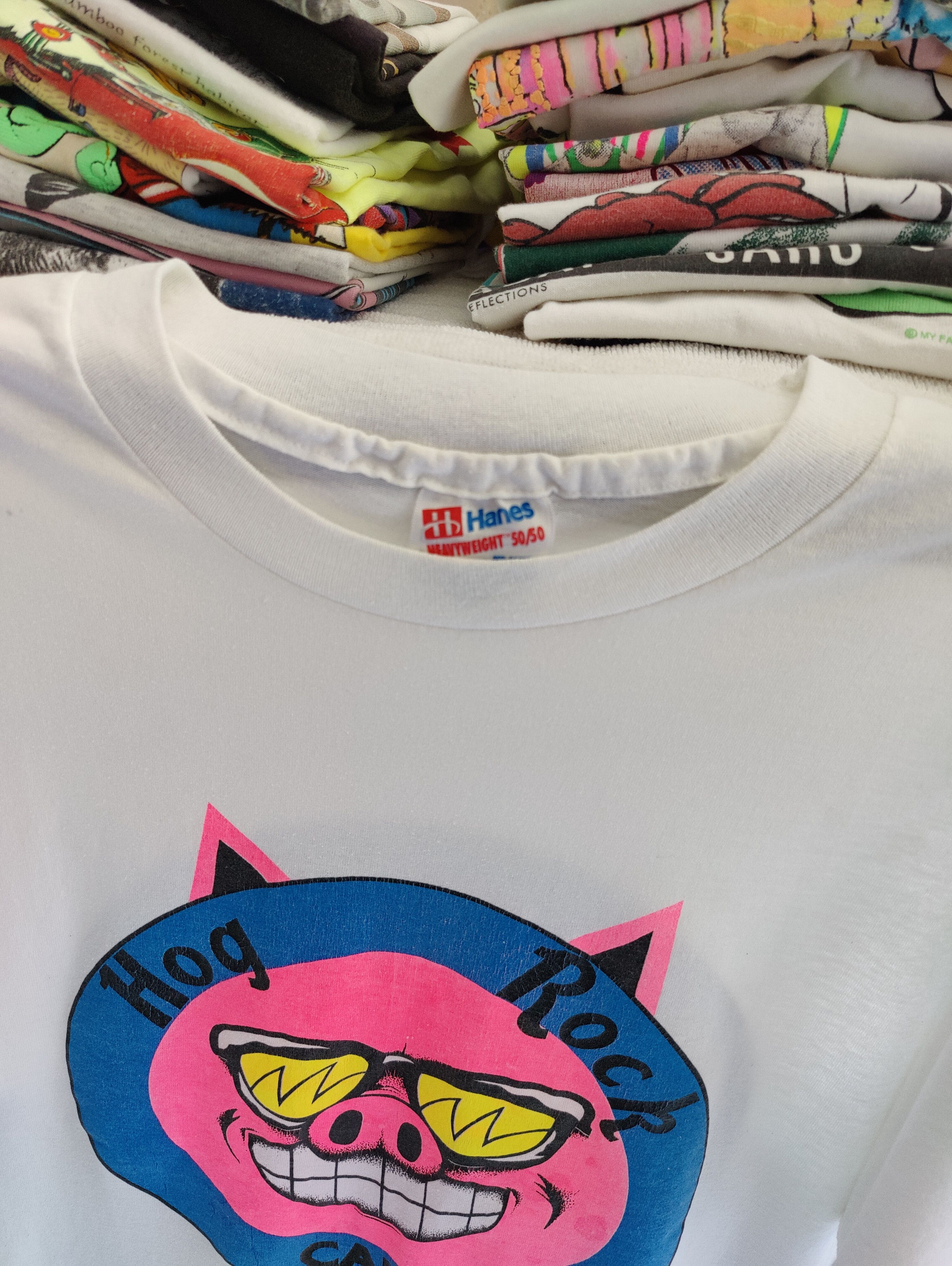 Hanes Hog Rock Cafe 🐷 Hard Rock Cafe Parody Tee (double-sided) Size US L / EU 52-54 / 3 - 5 Thumbnail