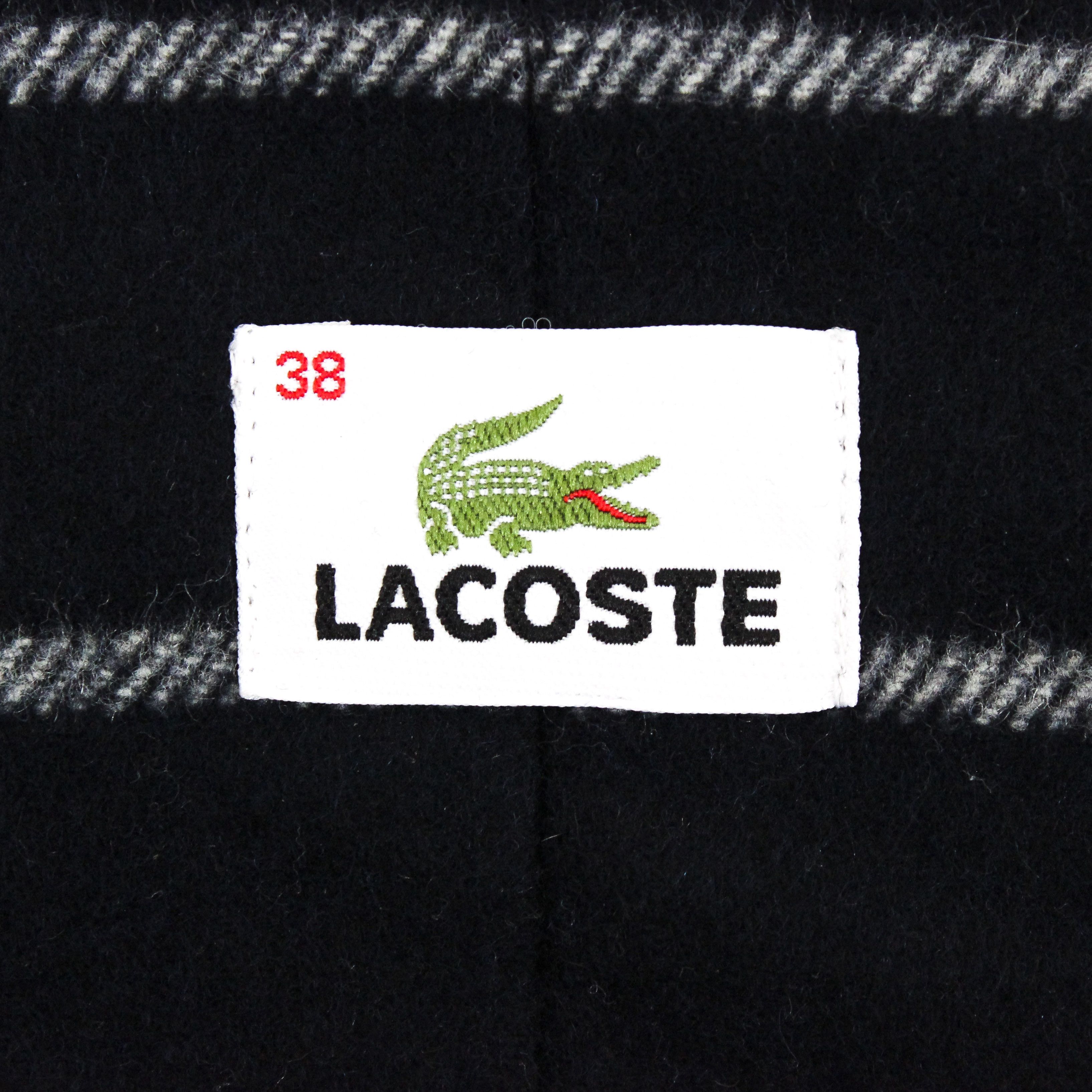 Lacoste Women UK 10 Duffle EU 38 Coat Jacket Wool Navy US 6 Hooded M Size M / US 6-8 / IT 42-44 - 5 Thumbnail