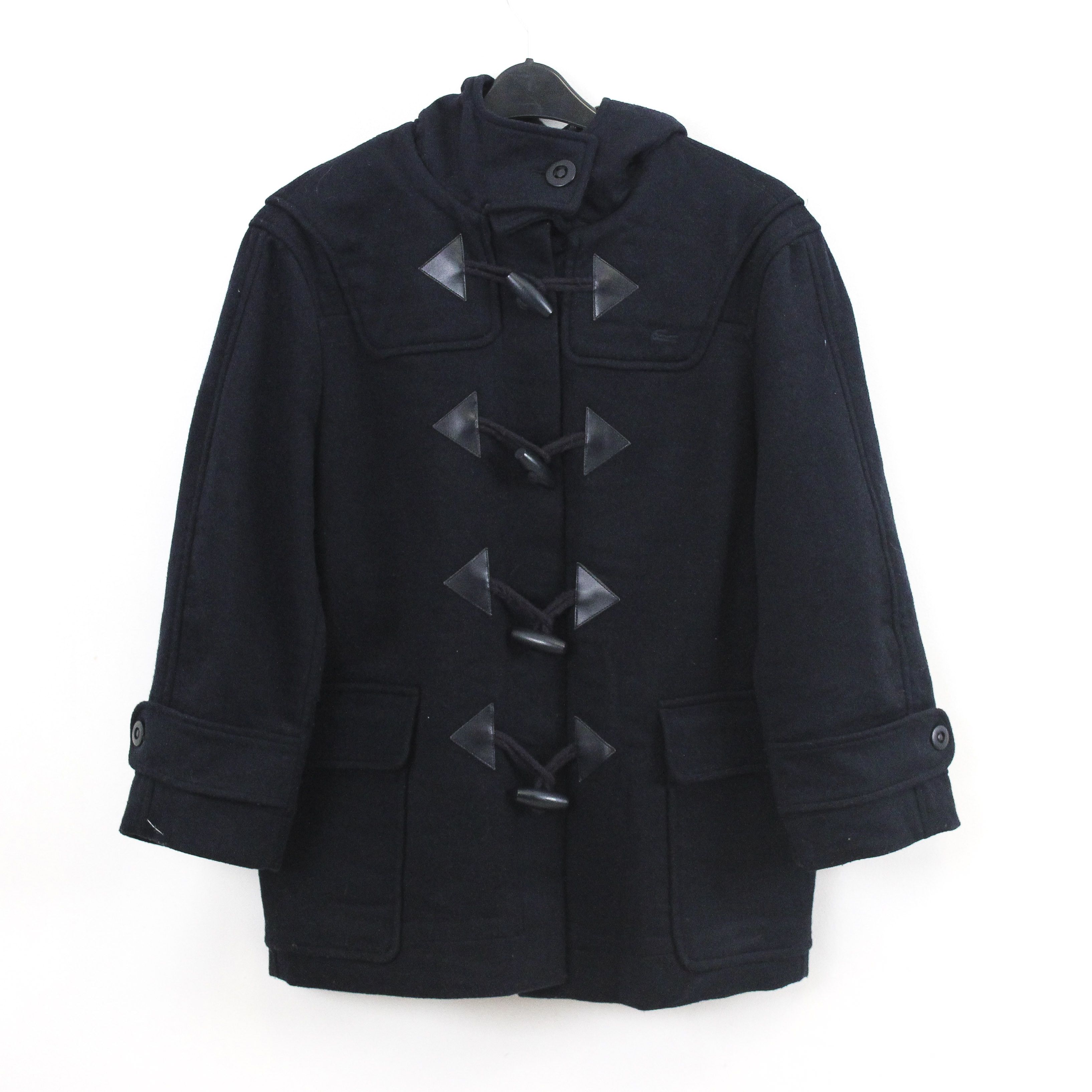 Lacoste Women UK 10 Duffle EU 38 Coat Jacket Wool Navy US 6 Hooded M Size M / US 6-8 / IT 42-44 - 1 Thumbnail