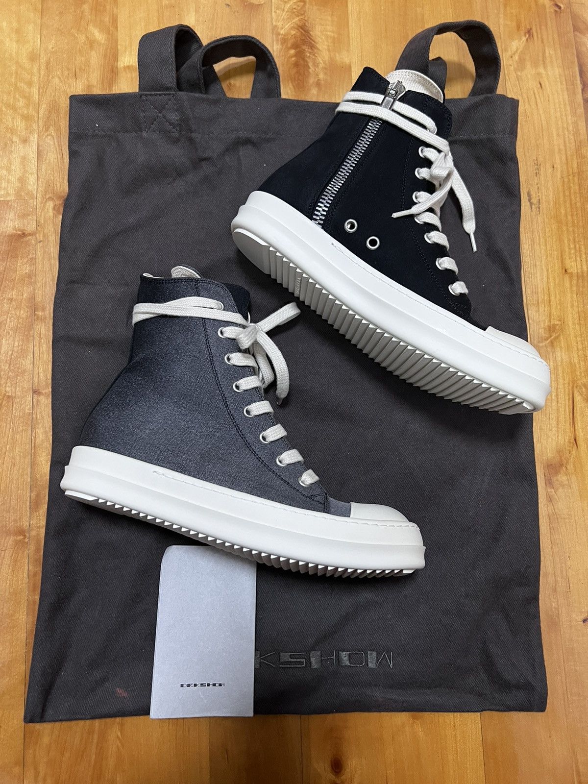 Rick owens fw19 gradient ramones high top sneakers sz36