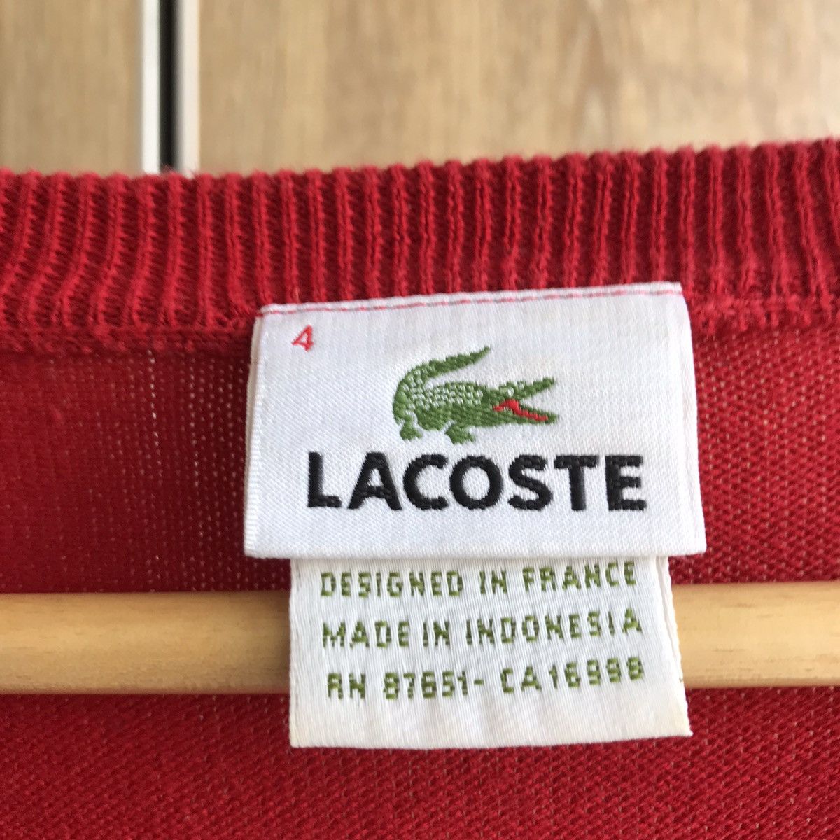 Lacoste × Vintage 90’s Vintage Lacoste Sweater Archival Clothing Size US M / EU 48-50 / 2 - 4 Thumbnail