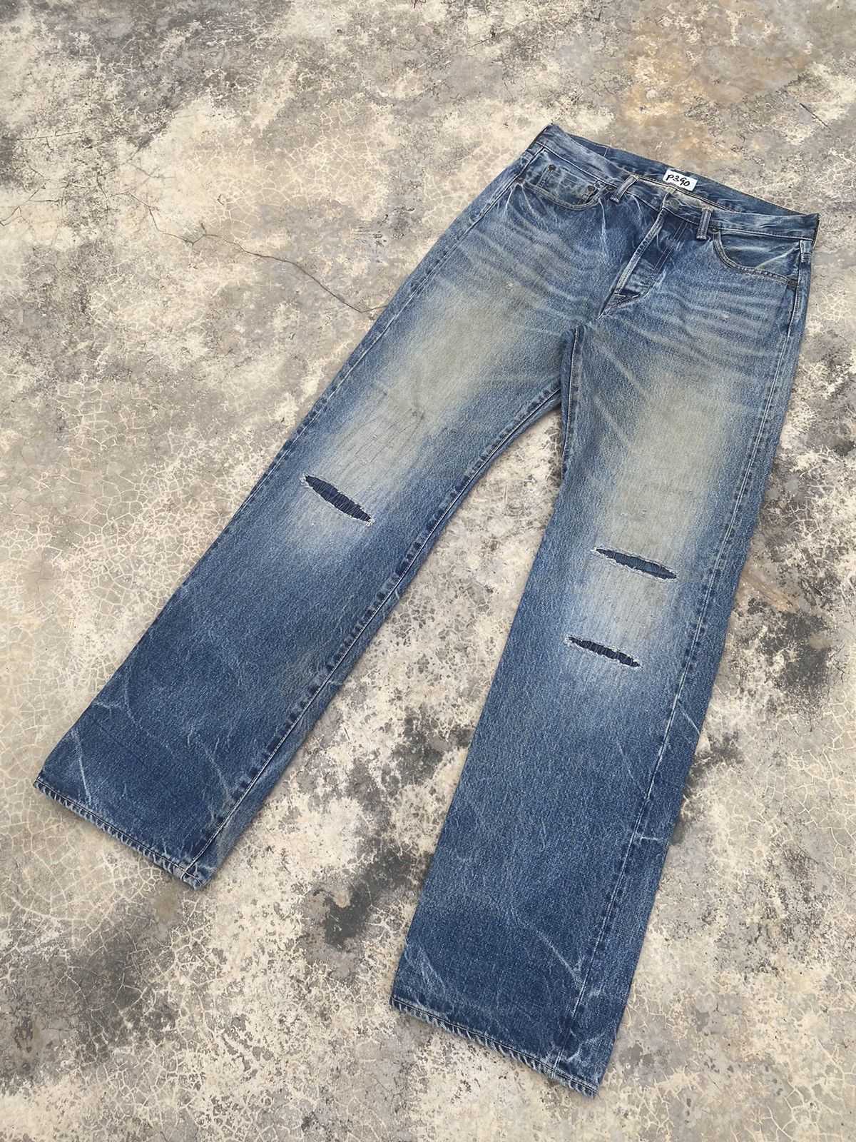 OMNIGOD Vintage Omnigod Distressed Red Line Selvedge Pant Size US 32 / EU 48 - 1 Thumbnail