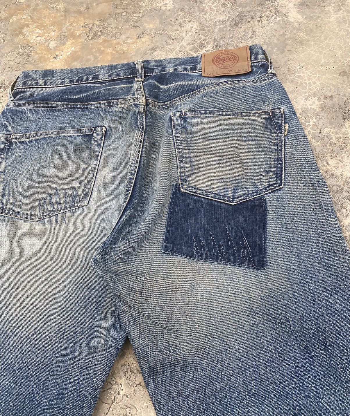 OMNIGOD Vintage Omnigod Distressed Red Line Selvedge Pant Size US 32 / EU 48 - 3 Thumbnail