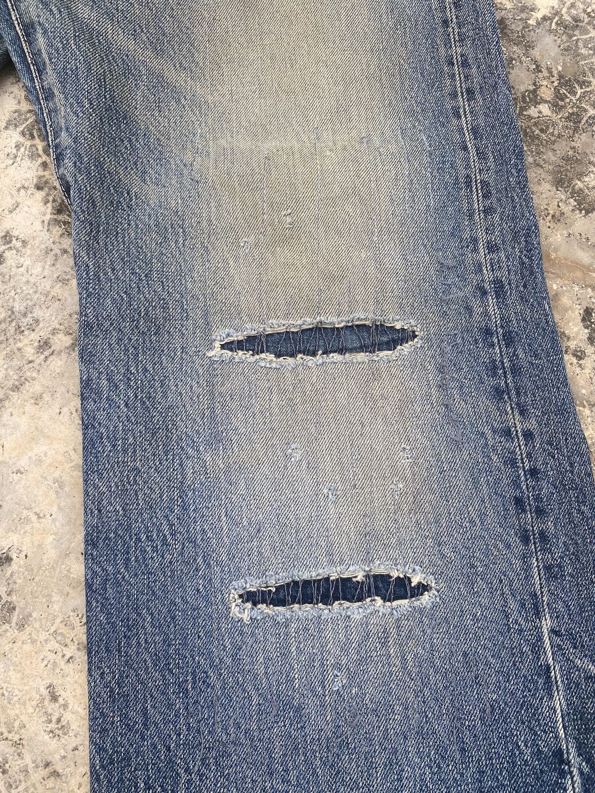 OMNIGOD Vintage Omnigod Distressed Red Line Selvedge Pant Size US 32 / EU 48 - 6 Thumbnail