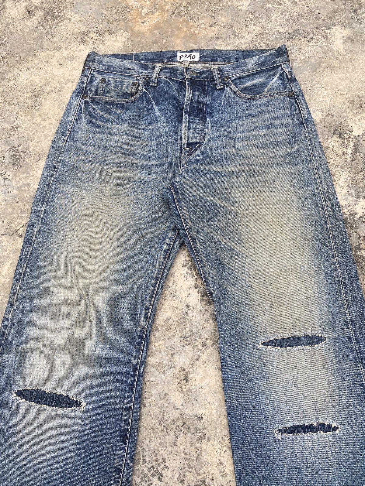 OMNIGOD Vintage Omnigod Distressed Red Line Selvedge Pant Size US 32 / EU 48 - 5 Thumbnail