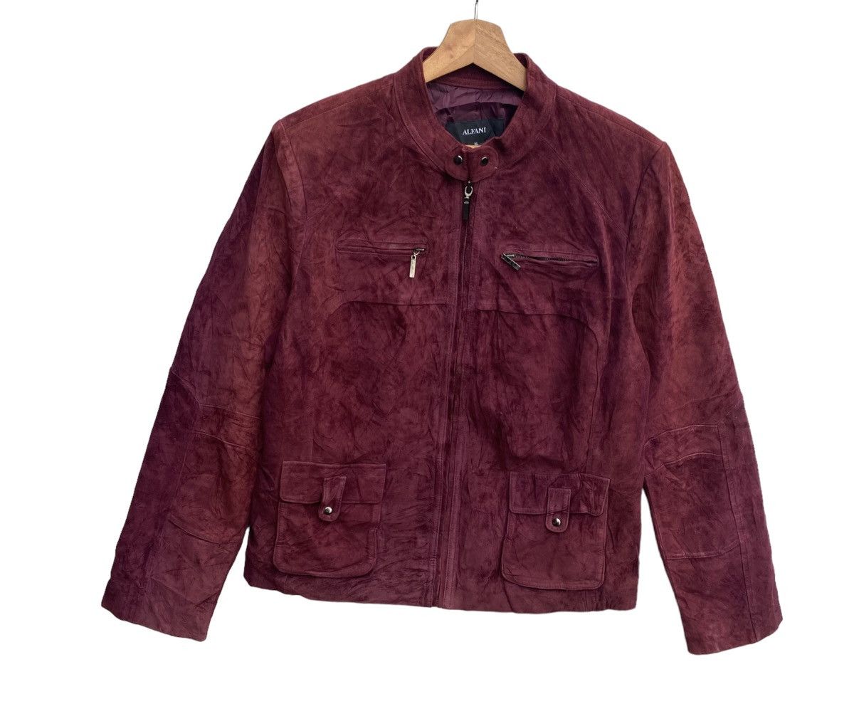 Alfani Vintage Alfani Suede Leather Jacket Size US XL / EU 56 / 4 - 1 Thumbnail