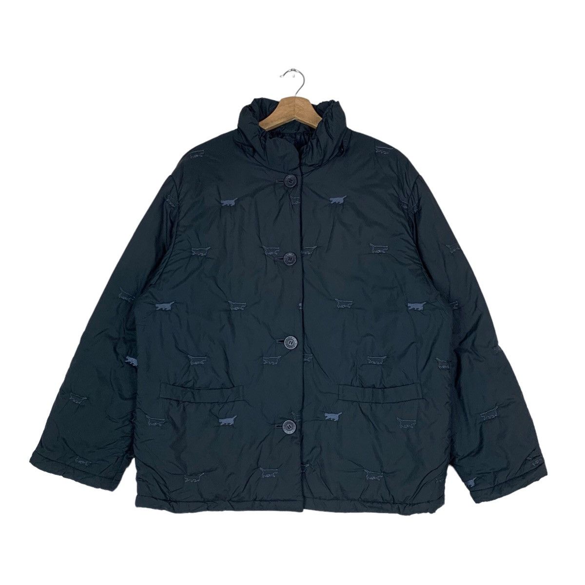 Vintage USPP PUFFER JACKET BUTTON UP SMALL CAT LOGOS | Grailed