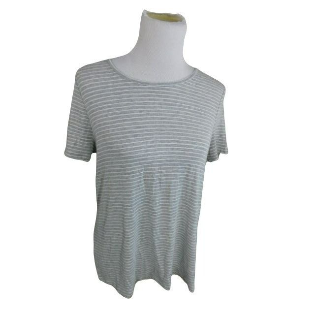 Other DownEast Down East Size M Medium Gray Striped Knit Casual To