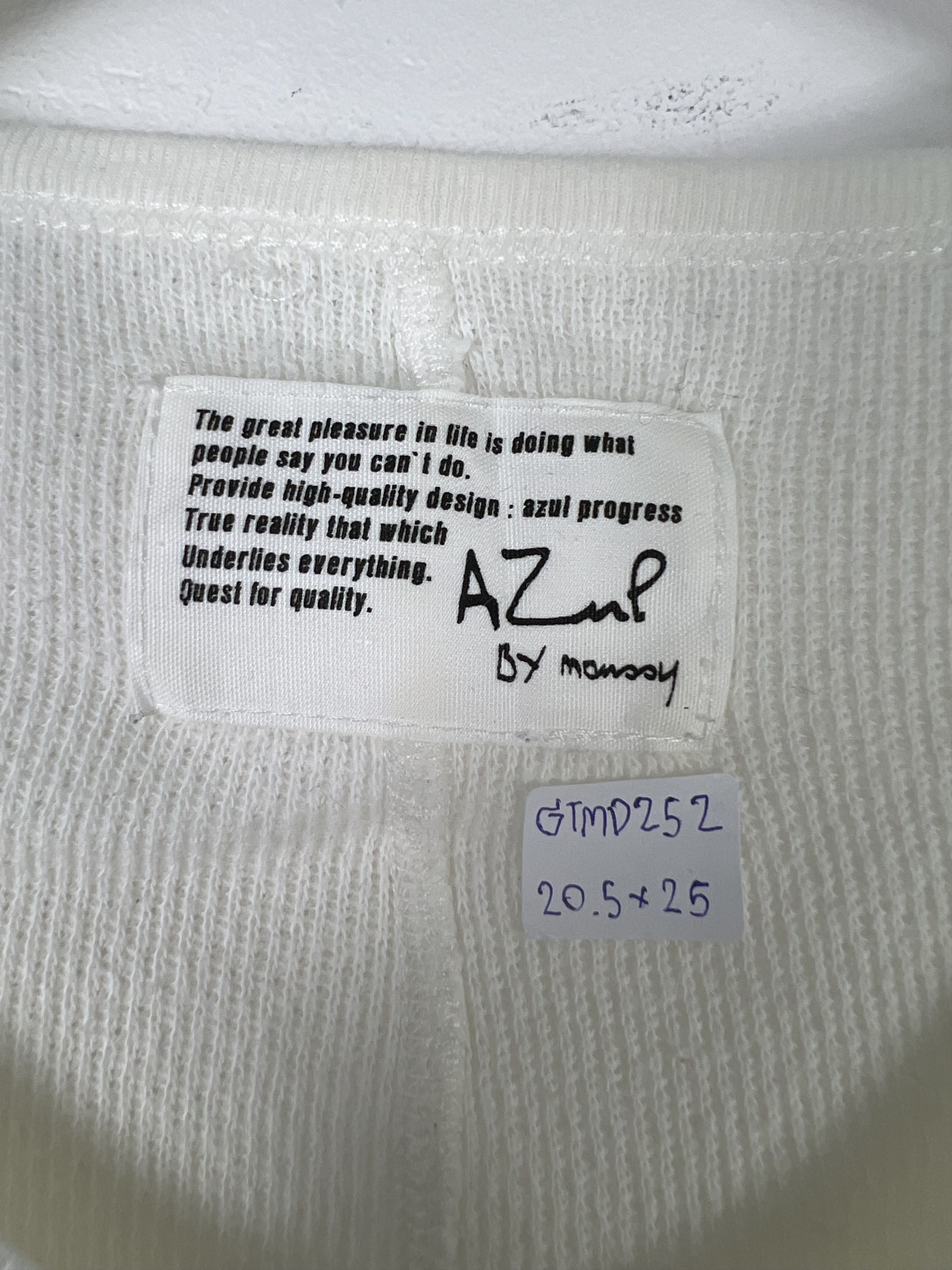 Mastermind Production Mastermind x Azul by Moussy Knit V neck t-shirt (M) GTMD252 Size M / US 6-8 / IT 42-44 - 4 Thumbnail