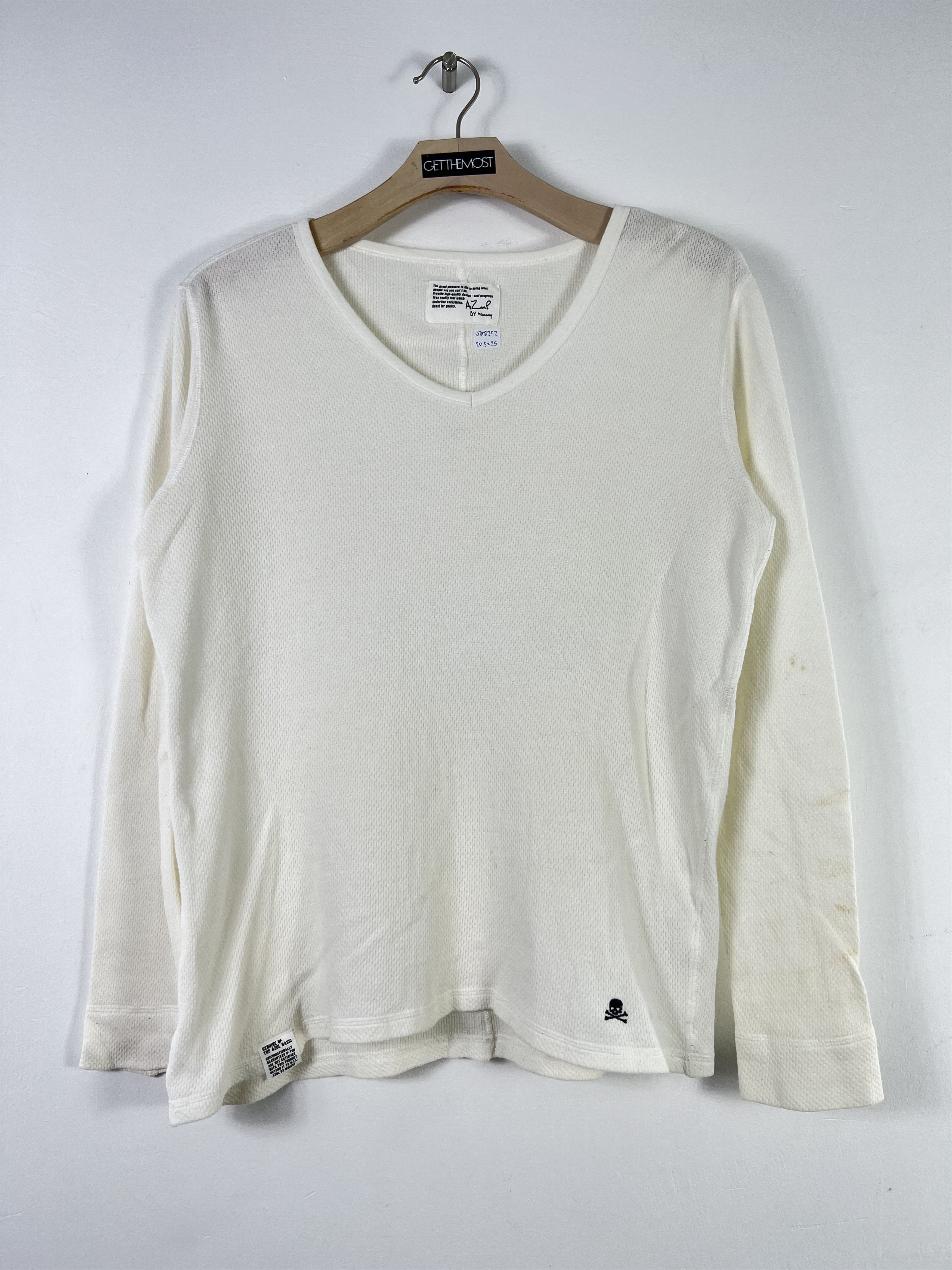 Mastermind Production Mastermind x Azul by Moussy Knit V neck t-shirt (M) GTMD252 Size M / US 6-8 / IT 42-44 - 1 Thumbnail