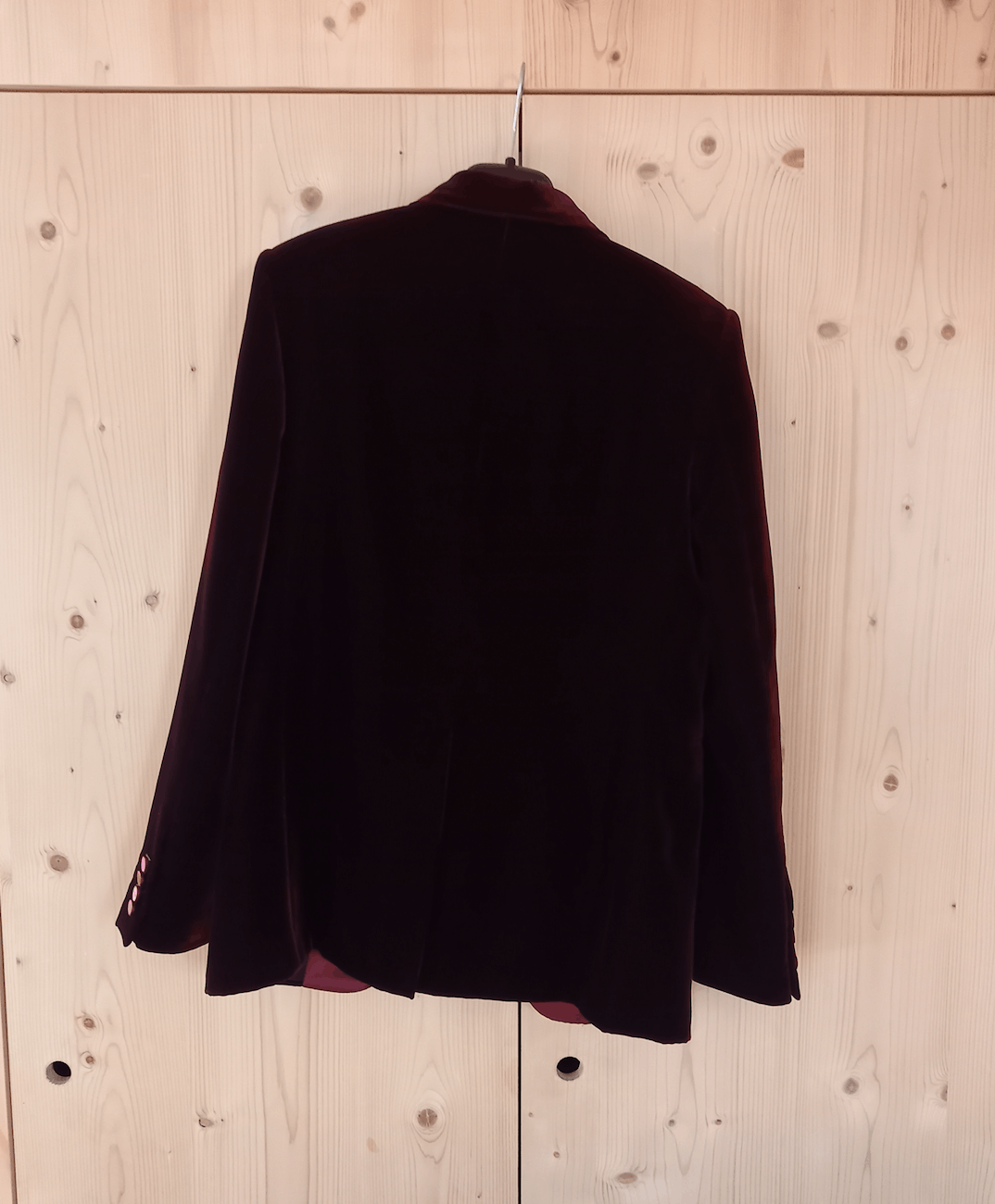 Hedi Slimane × Saint Laurent Paris FW16 Runway Red/Burgundy Velvet Blazer Size 48R - 5 Thumbnail