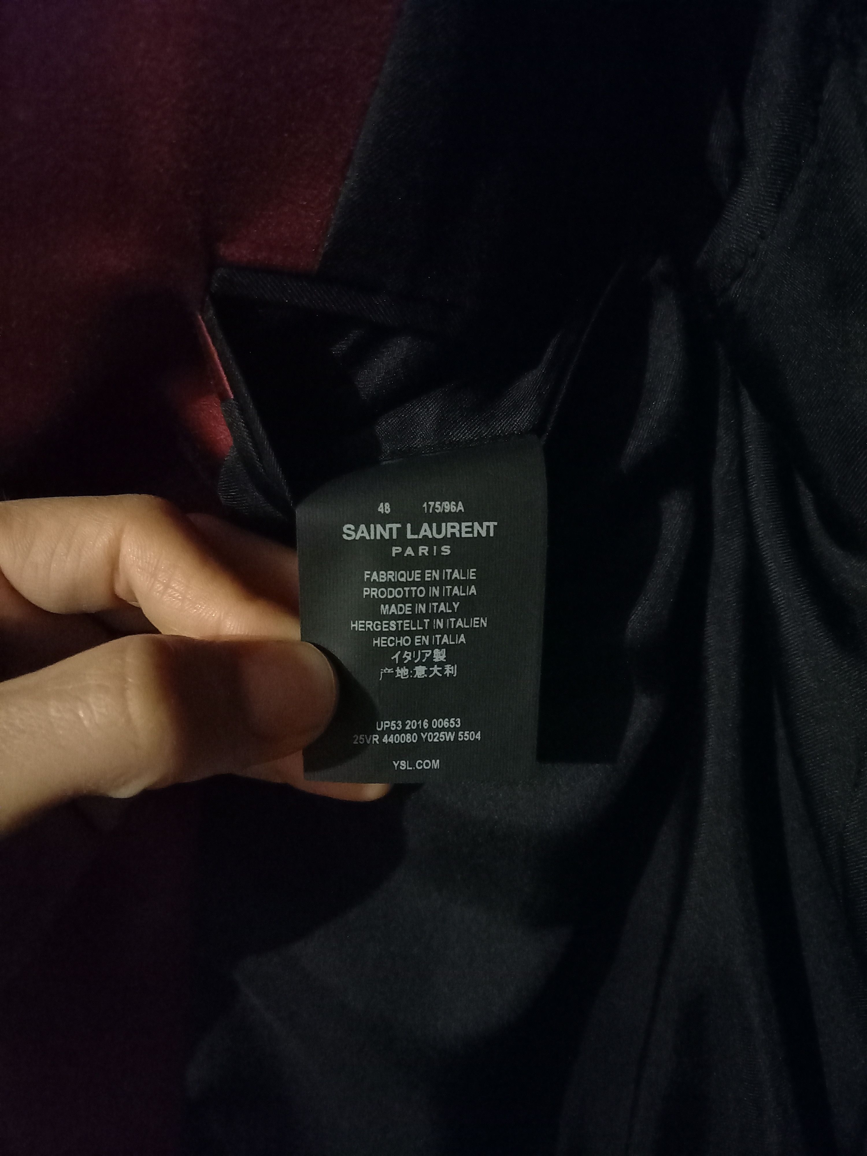 Hedi Slimane × Saint Laurent Paris FW16 Runway Red/Burgundy Velvet Blazer Size 48R - 6 Thumbnail