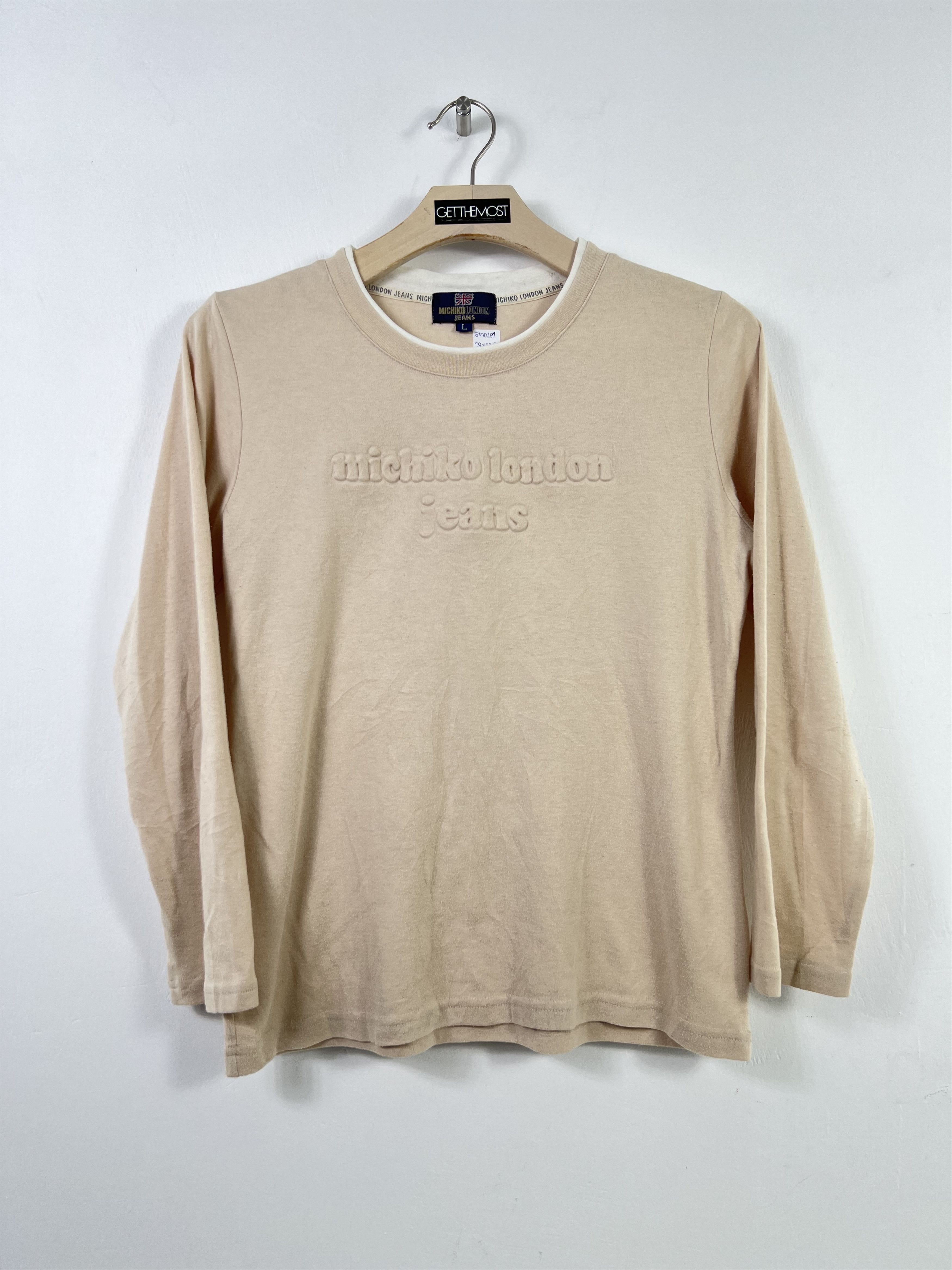 Michiko Koshino London Vintage Michiko London Jeans Long Sleeve t-shirt (L) GTMD251 Size L / US 10 / IT 46 - 1 Thumbnail
