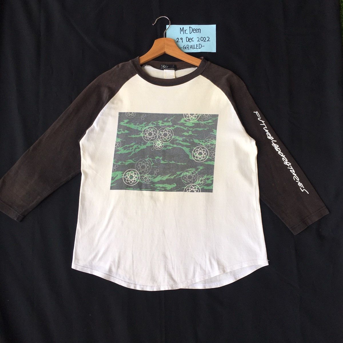 image of Futura Laboratories 3/4 Camo Sleeve Shirt in Black, Men's (Size Medium)