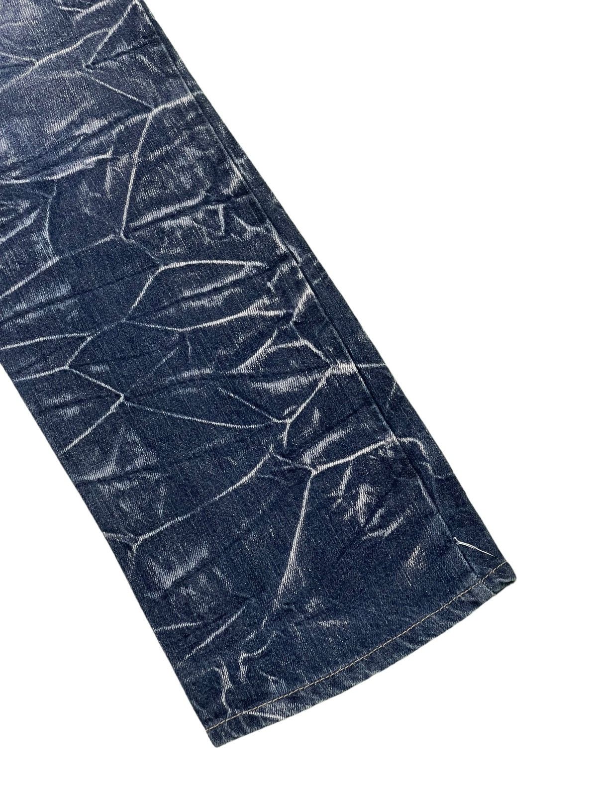 Japanese Brand Double Waist Jeans Explosion Acid Wash Regular Straight 4🟦1 Size US 29 - 4 Thumbnail