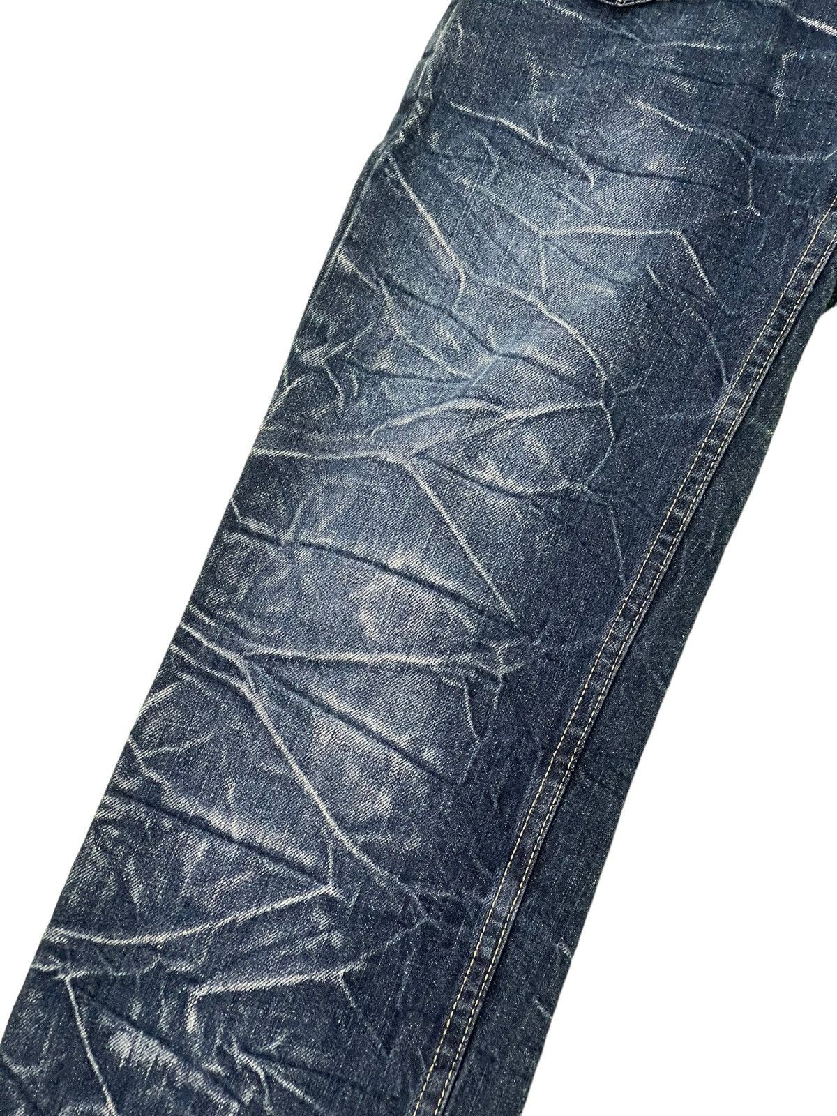 Japanese Brand Double Waist Jeans Explosion Acid Wash Regular Straight 4🟦1 Size US 29 - 16 Thumbnail