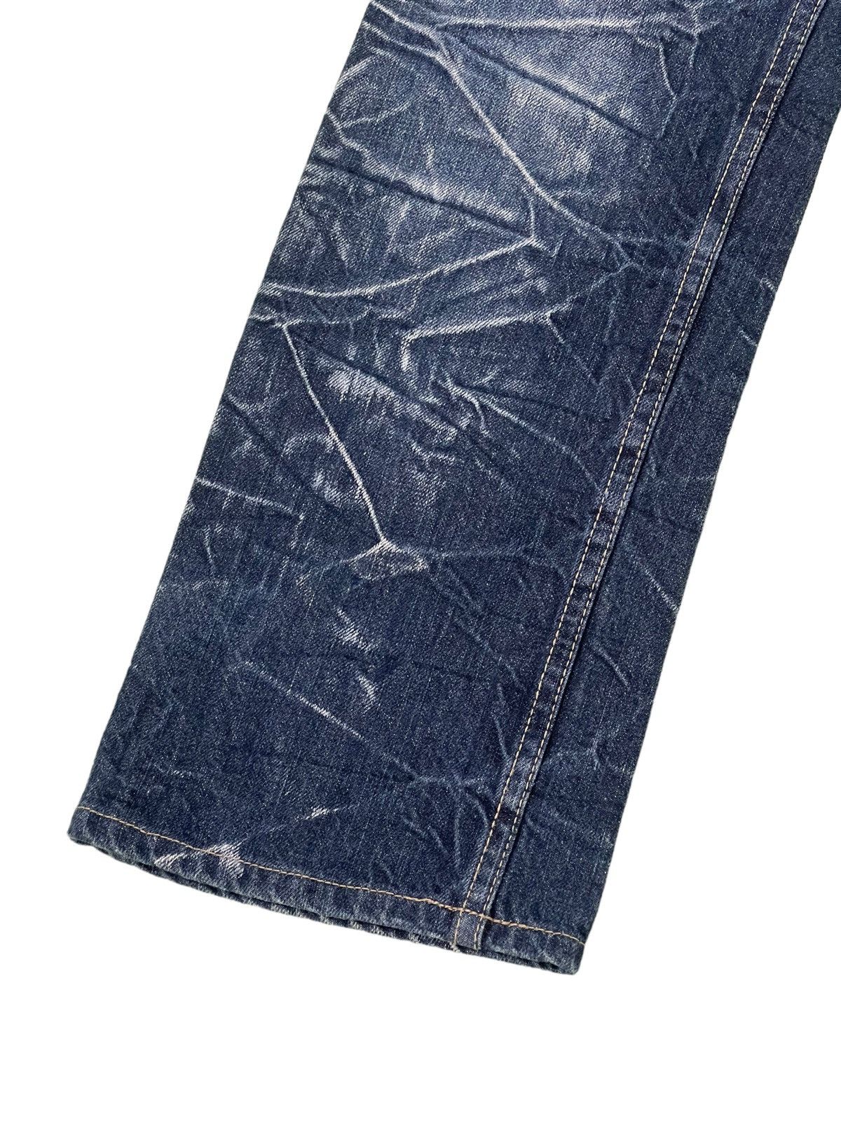 Japanese Brand Double Waist Jeans Explosion Acid Wash Regular Straight 4🟦1 Size US 29 - 15 Thumbnail