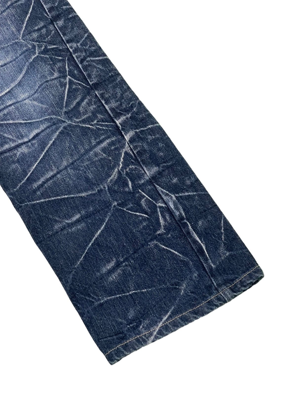 Japanese Brand Double Waist Jeans Explosion Acid Wash Regular Straight 4🟦1 Size US 29 - 14 Thumbnail