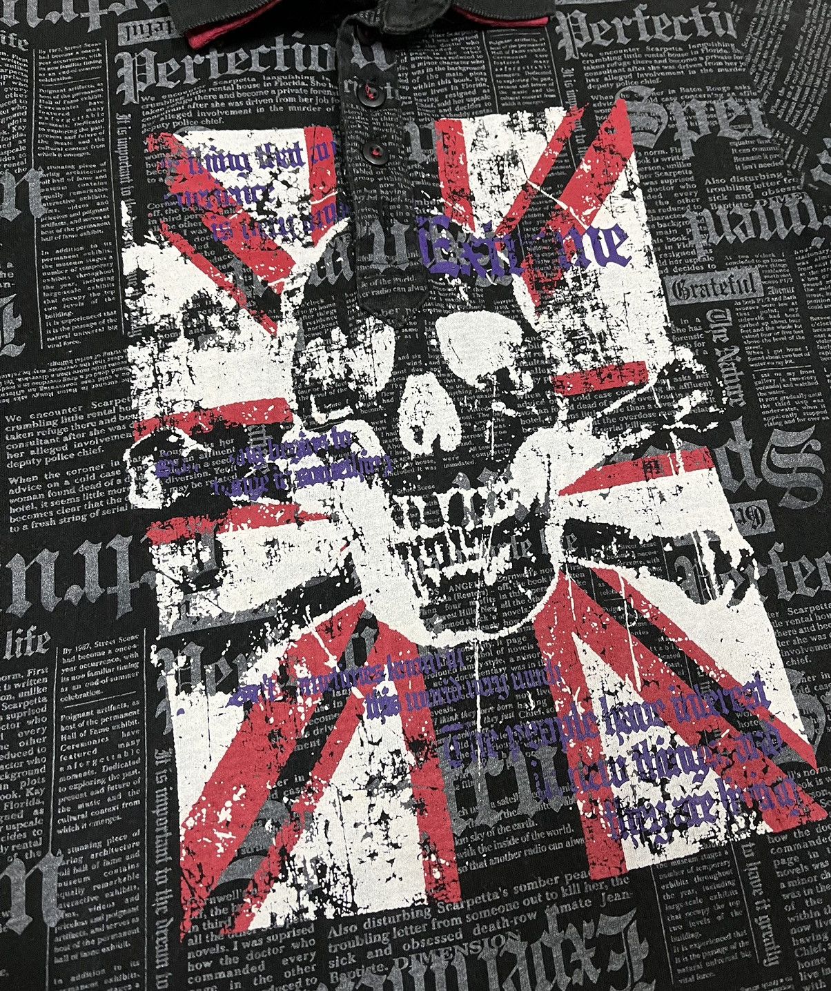 Japanese Brand Japanese Brand by DOUBLEFOCUS Skull Design Polo Shirt Size US S / EU 44-46 / 1 - 6 Thumbnail