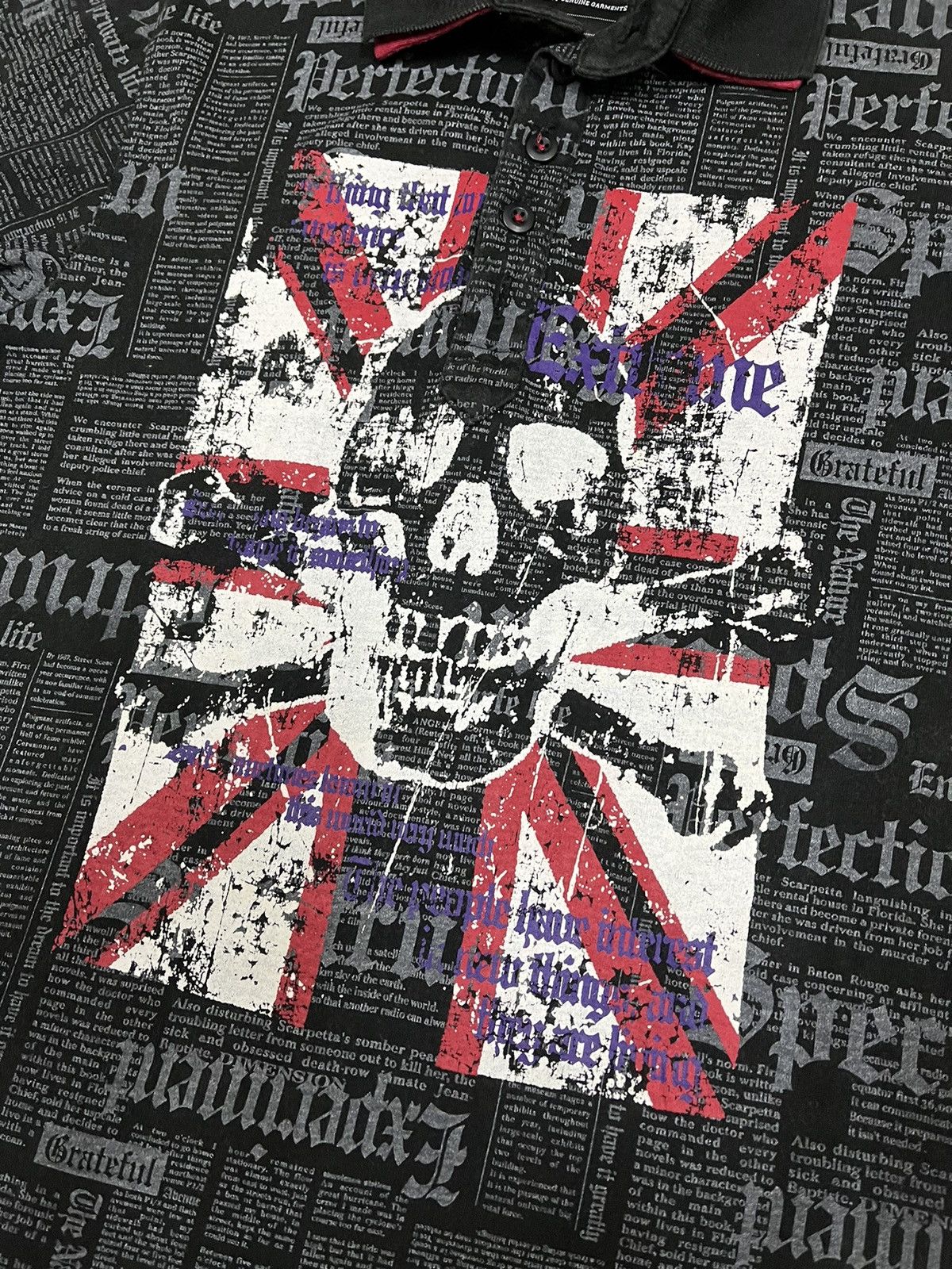 Japanese Brand Japanese Brand by DOUBLEFOCUS Skull Design Polo Shirt Size US S / EU 44-46 / 1 - 5 Thumbnail