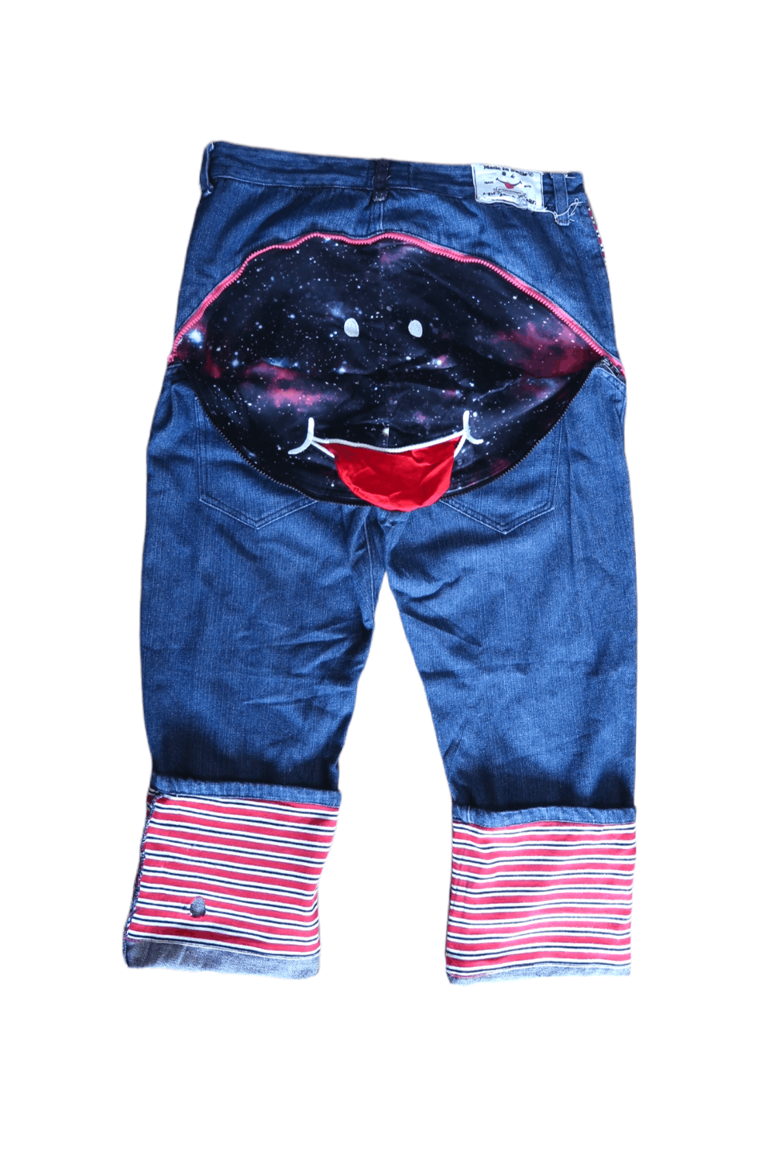 FIRE!!💥 UP!SMILE Space Planet Dope! Denim Pants