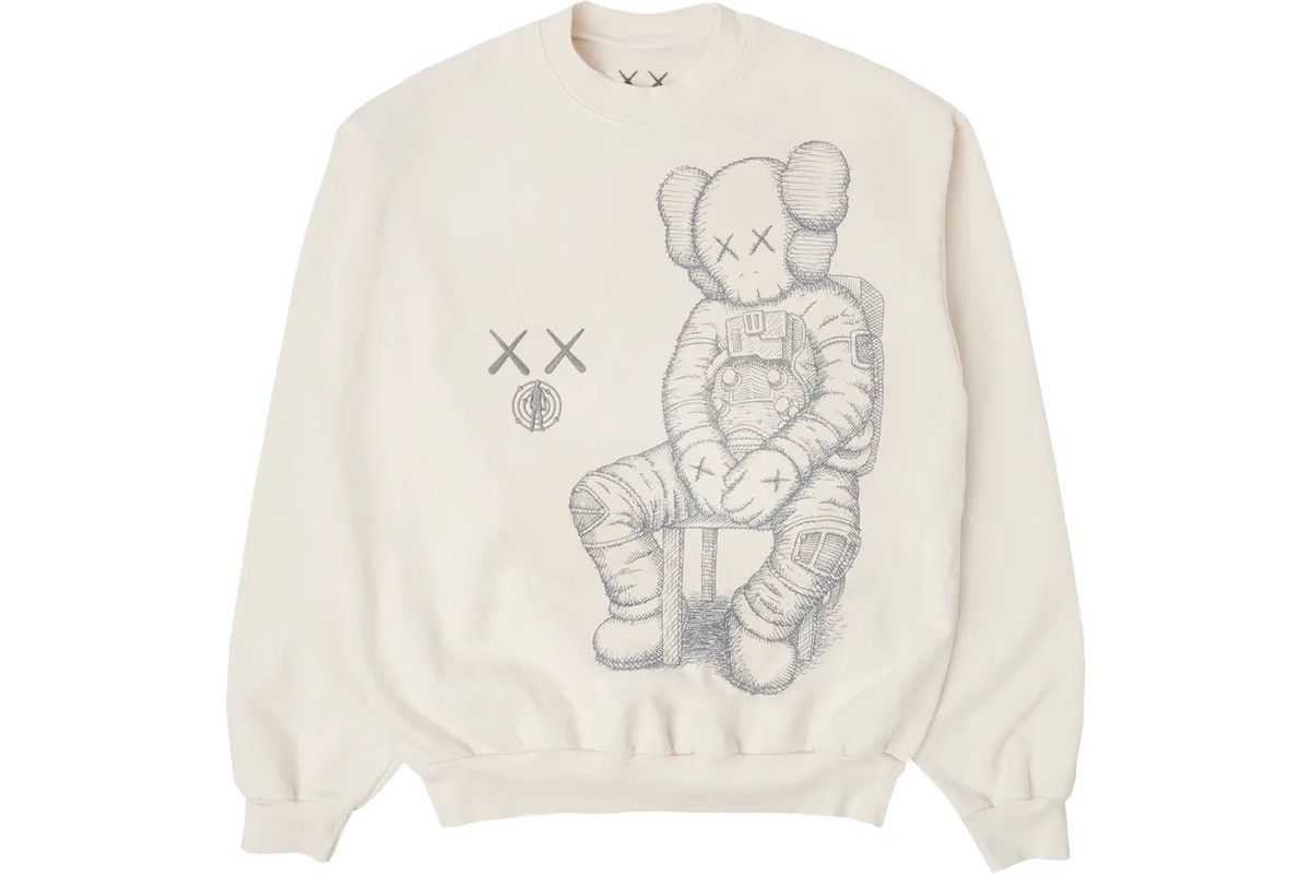 Kaws KAWS For Kid Cudi Moon Man Front Print Crewneck Sweatshirt Grailed