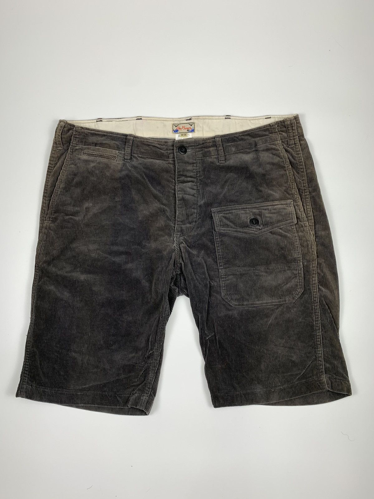 image of Vintage Sunfaded Dry Bones Velvet Short Beach Pants in Black Velvet, Men's (Size 36)