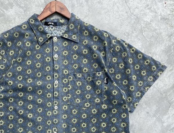 Vintage Vintage 80s Stussy Pattern Button up Shirt (Old Stussy