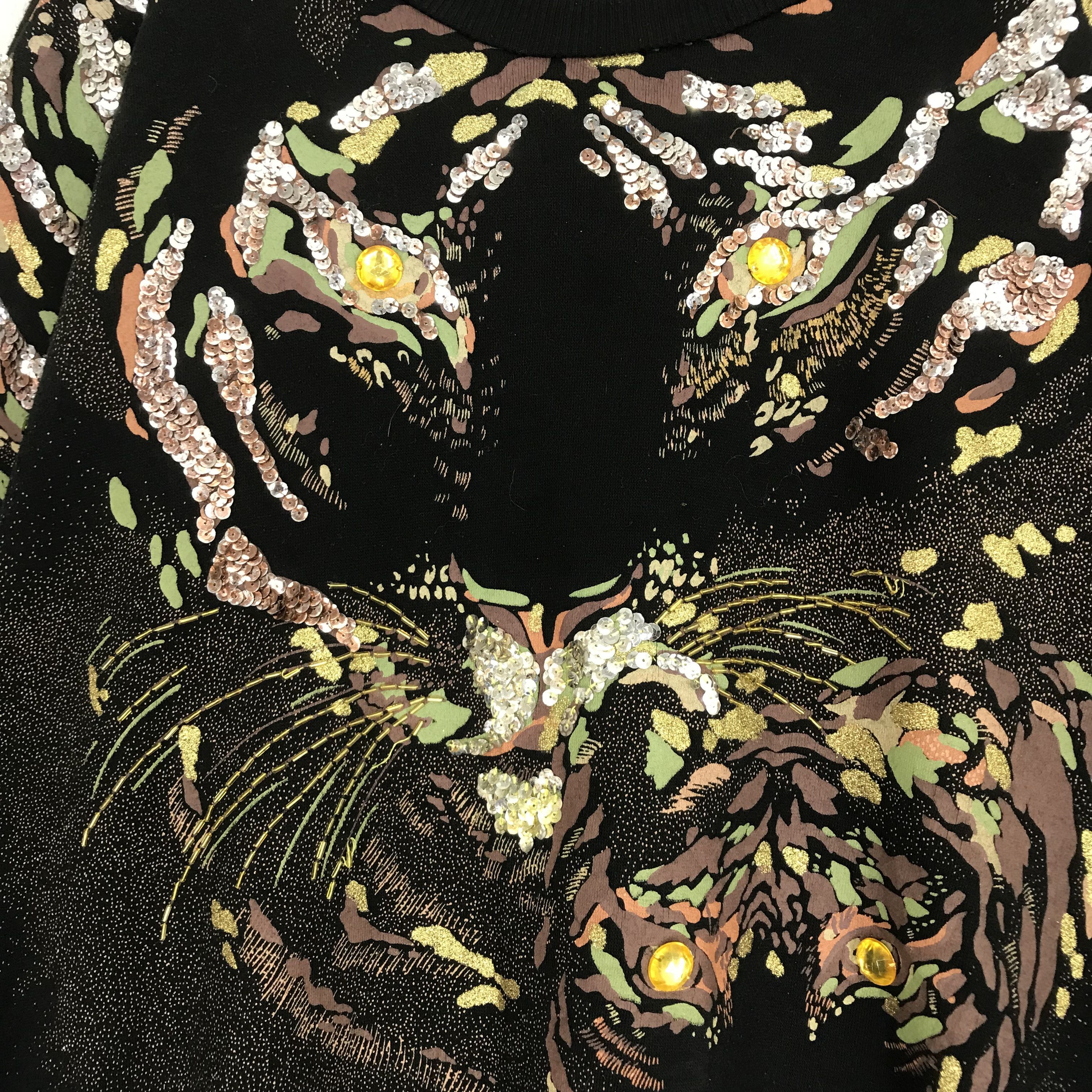 Arts & Science Vintage Artwork Pattern Tiger Face Overprinted Graphic Size US L / EU 52-54 / 3 - 5 Thumbnail