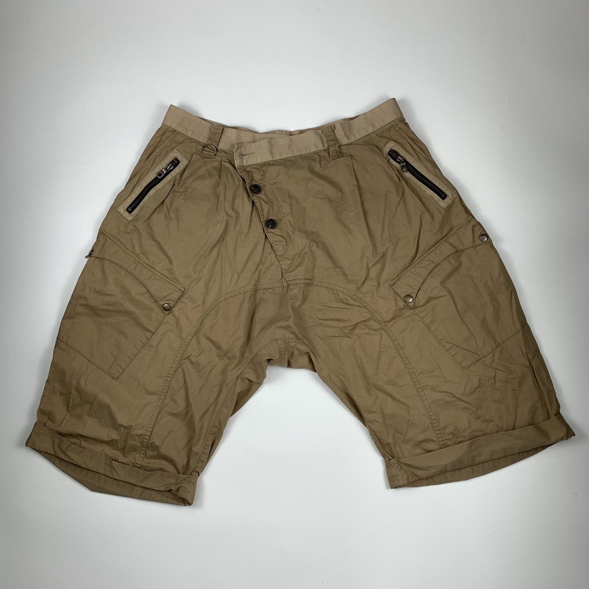 image of Ppfm Iconic Destruct Product Short Cargo Trousers in Light Brown, Men's (Size 32)