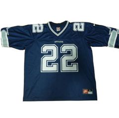 Vintage Dallas Cowboys Emmitt Smith Blue White Wilson Football Jersey Mens  XXL