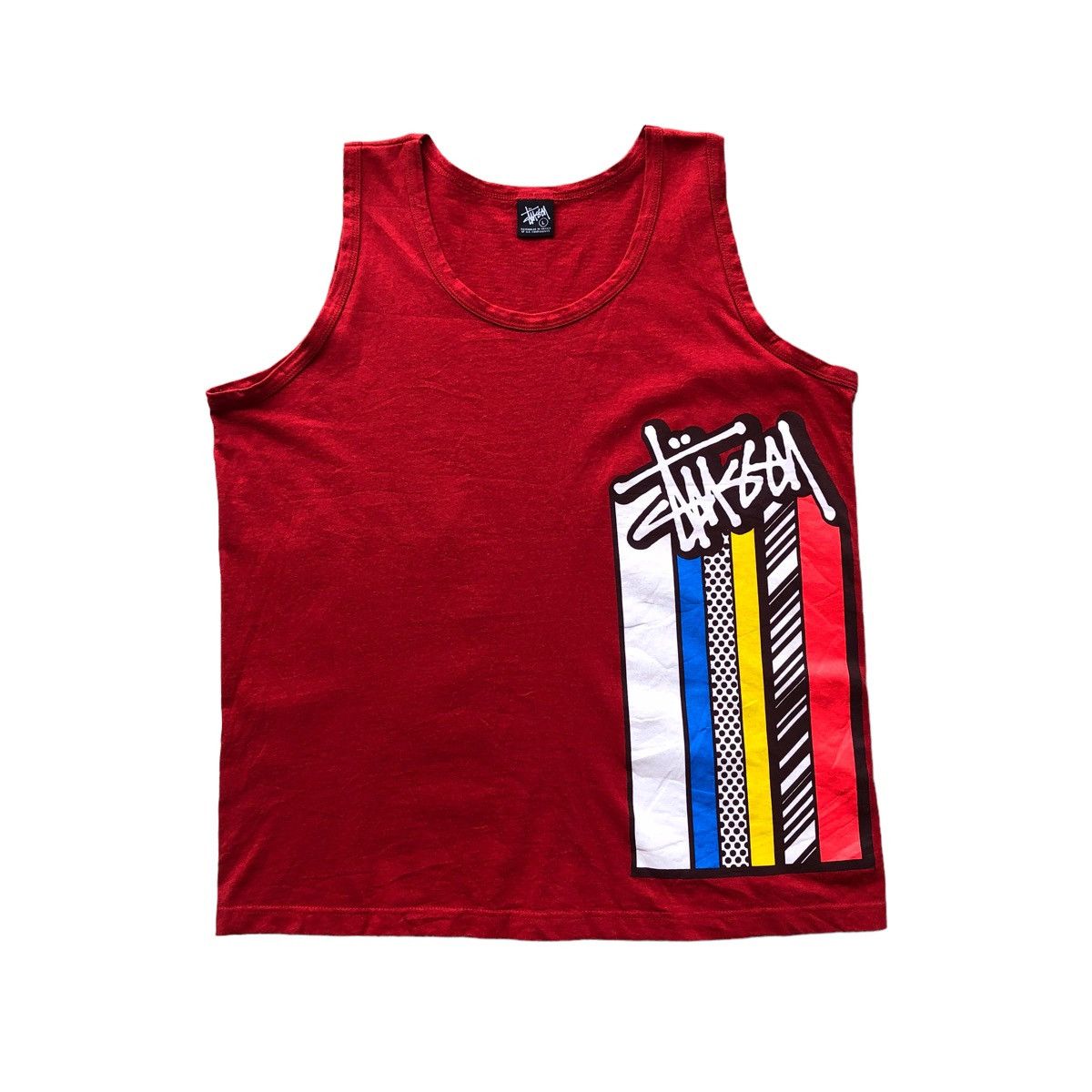 STUSSY Double Sided Print Tank Top