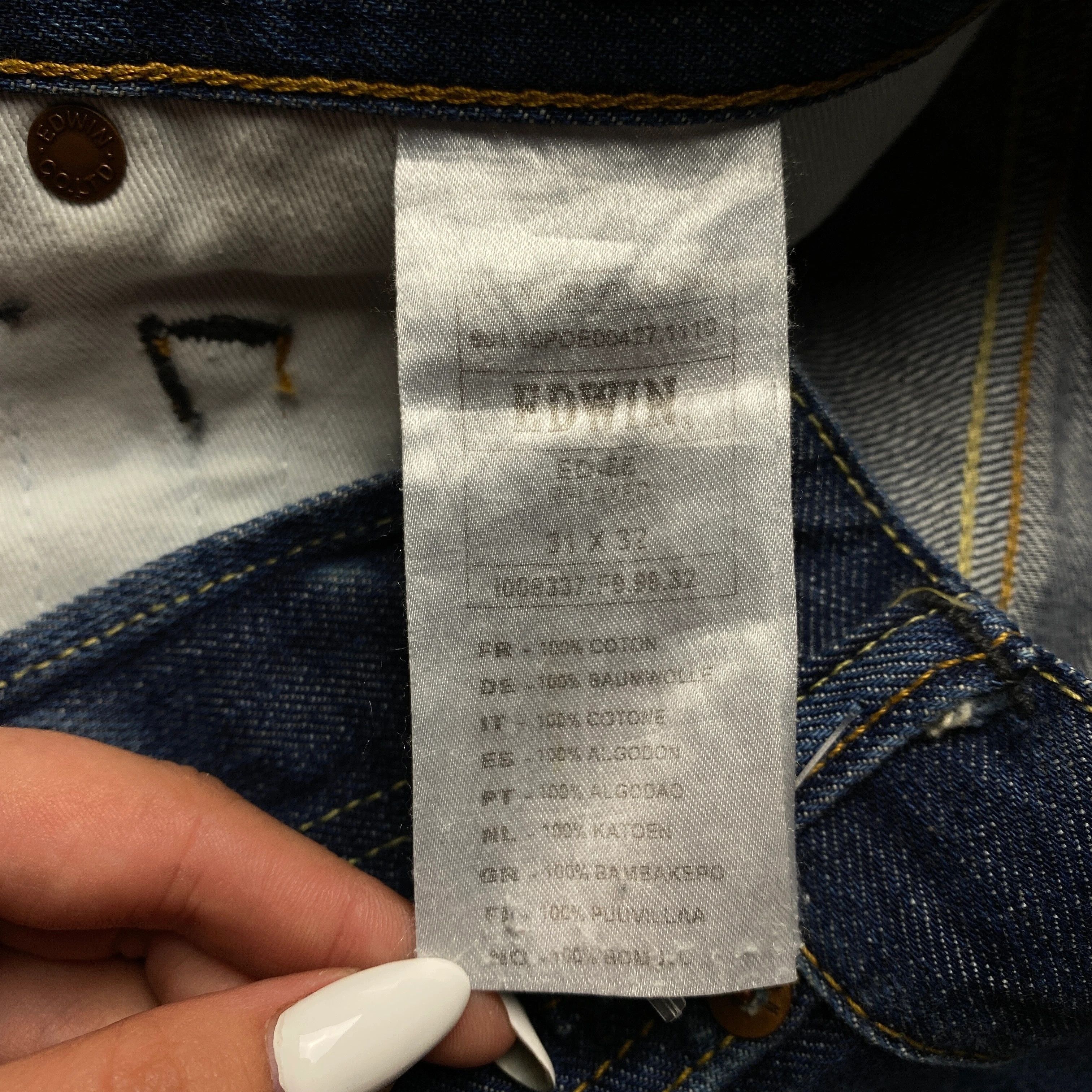 Edwin × Japanese Brand Mens Jeans Denim Edwin Tokyo Japan Size 31 Size US 31 - 6 Thumbnail